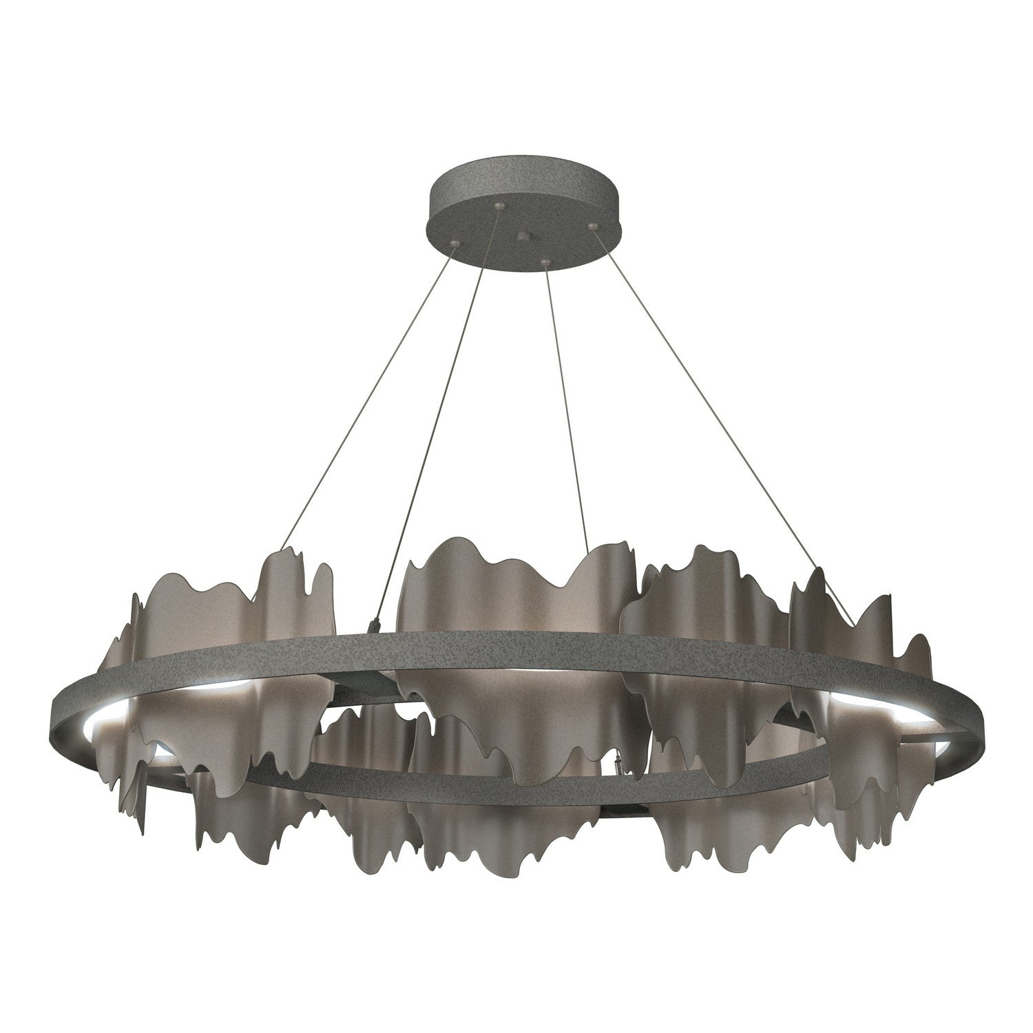Hubbardton Forge - 139653-LED-STND-20-07 - Hildene Circular LED Pendant - Hildene - Natural Iron
