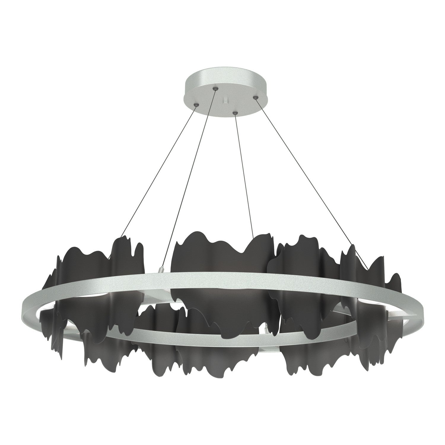 Hubbardton Forge - 139653-LED-STND-82-10 - Hildene Circular LED Pendant - Hildene - Vintage Platinum