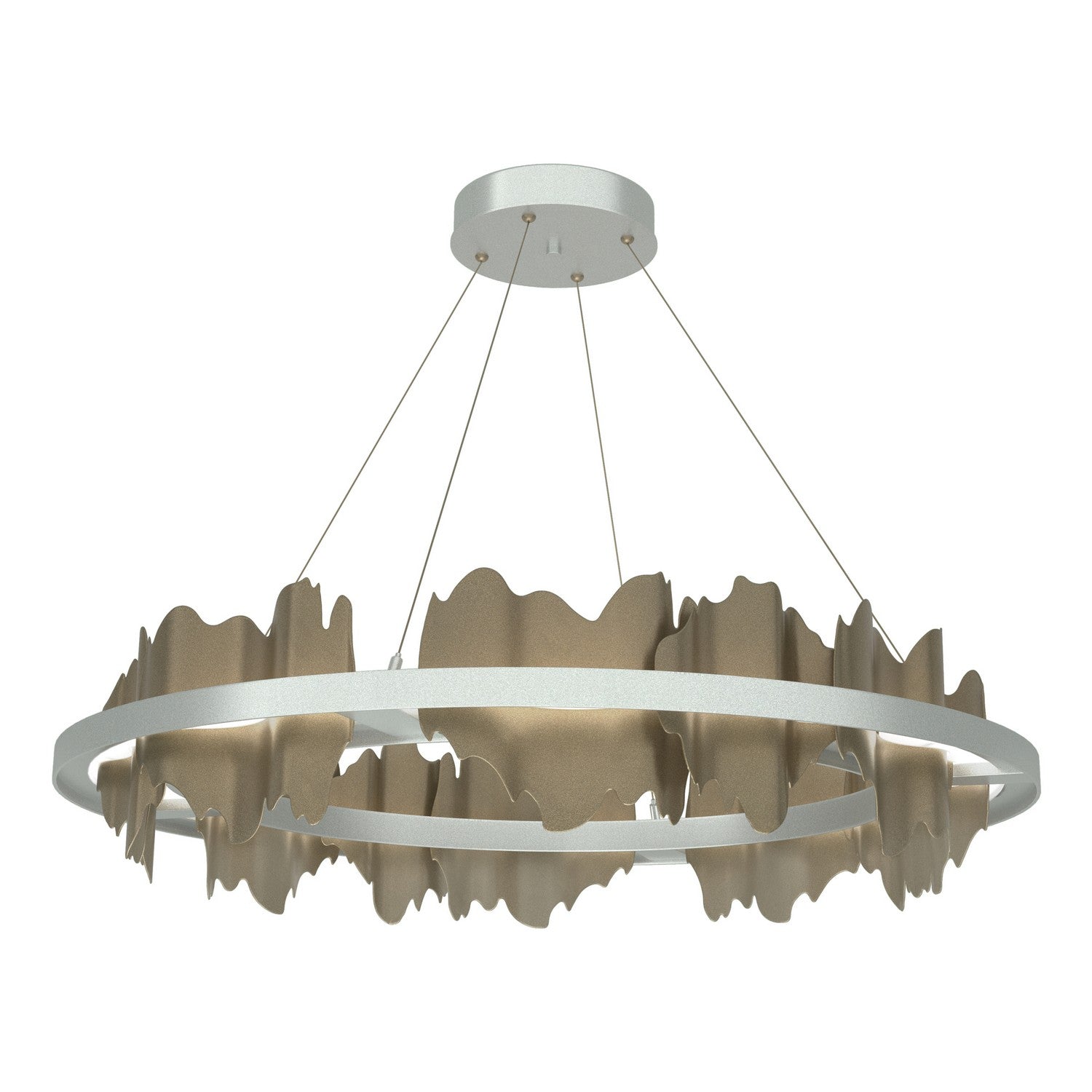 Hubbardton Forge - 139653-LED-STND-82-84 - Hildene Circular LED Pendant - Hildene - Vintage Platinum