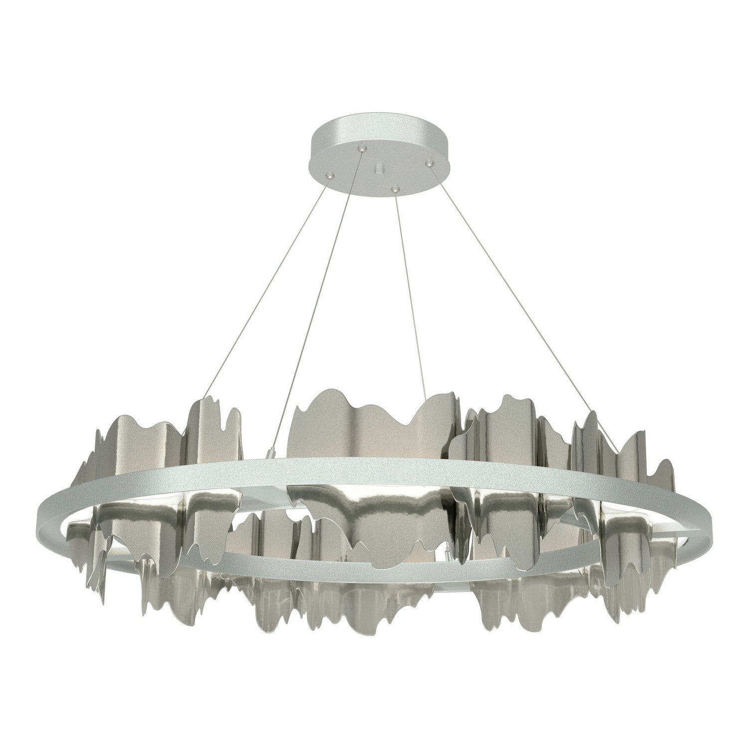Hubbardton Forge - 139653-LED-STND-82-85 - Hildene Circular LED Pendant - Hildene - Vintage Platinum