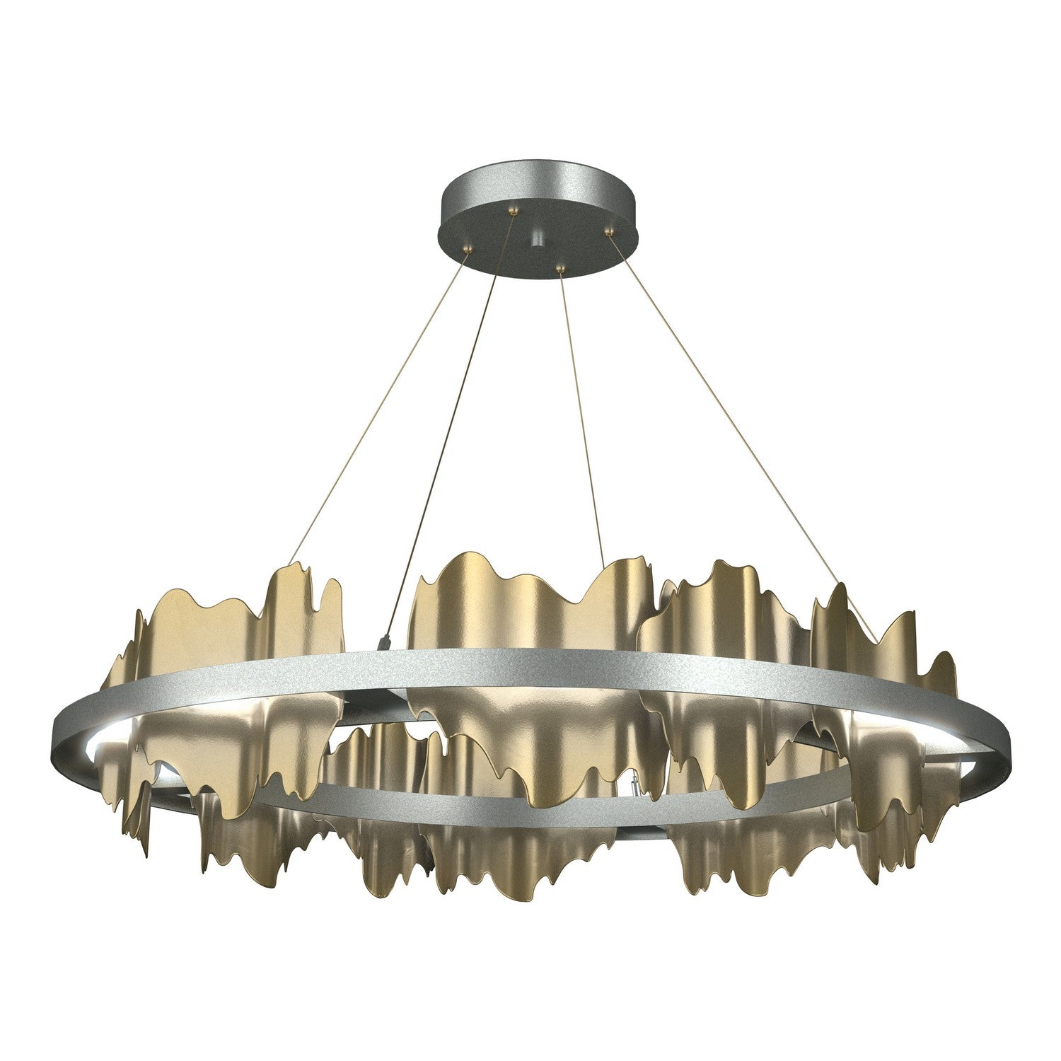 Hubbardton Forge - 139653-LED-STND-82-86 - Hildene Circular LED Pendant - Hildene - Vintage Platinum