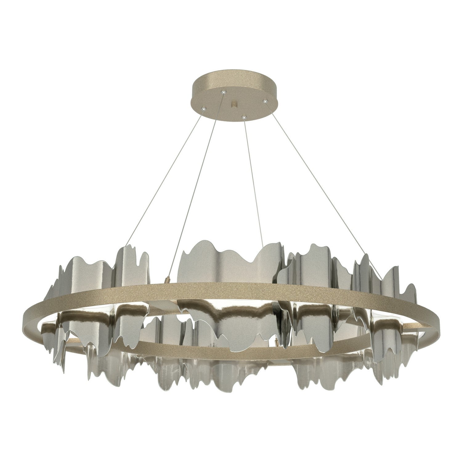 Hubbardton Forge - 139653-LED-STND-84-85 - Hildene Circular LED Pendant - Hildene - Soft Gold