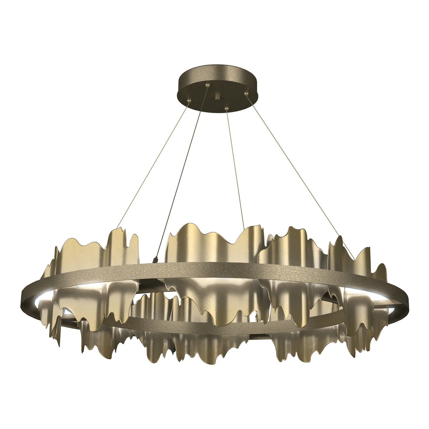 Hubbardton Forge - 139653-LED-STND-84-86 - Hildene Circular LED Pendant - Hildene - Soft Gold