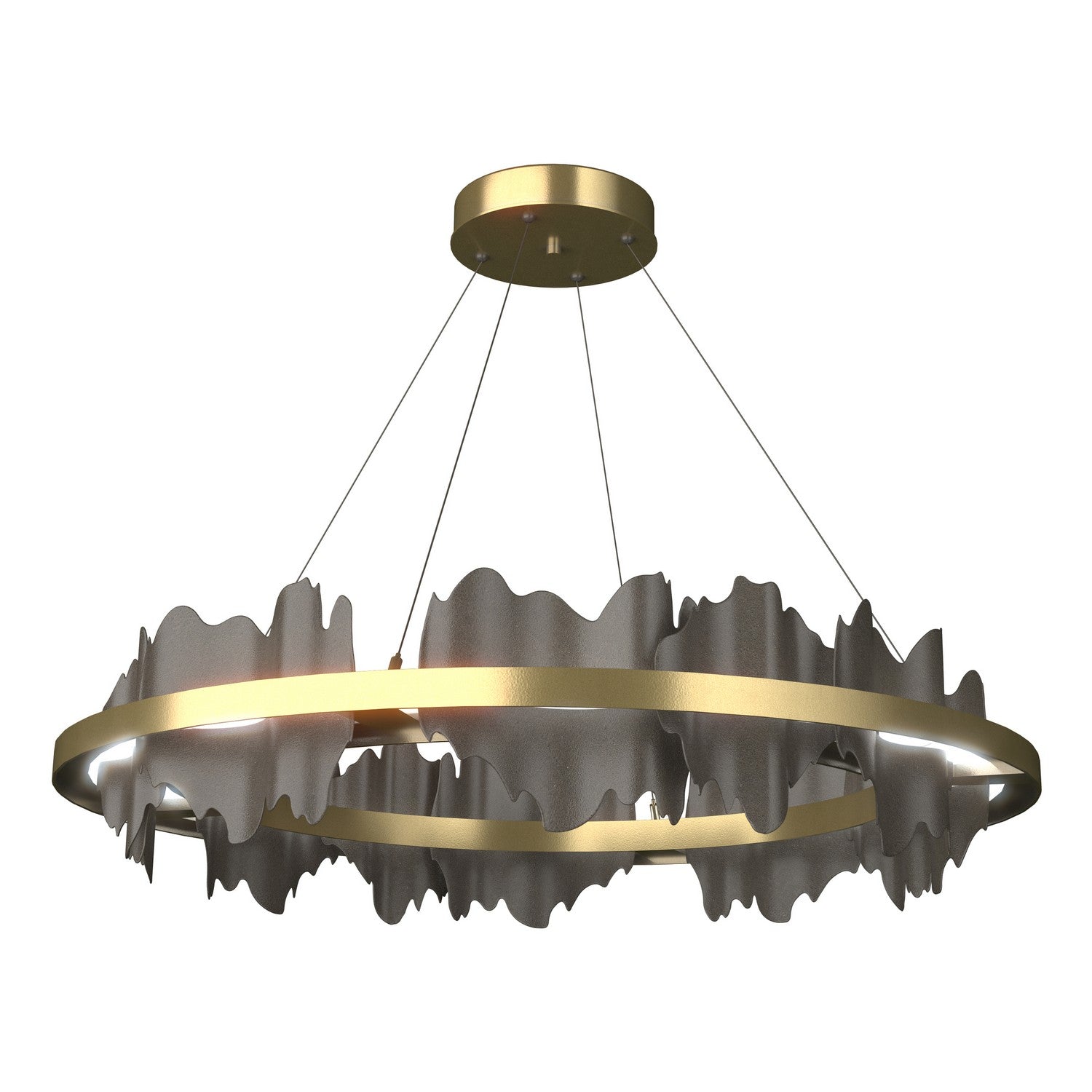 Hubbardton Forge - 139653-LED-STND-86-07 - Hildene Circular LED Pendant - Hildene - Modern Brass