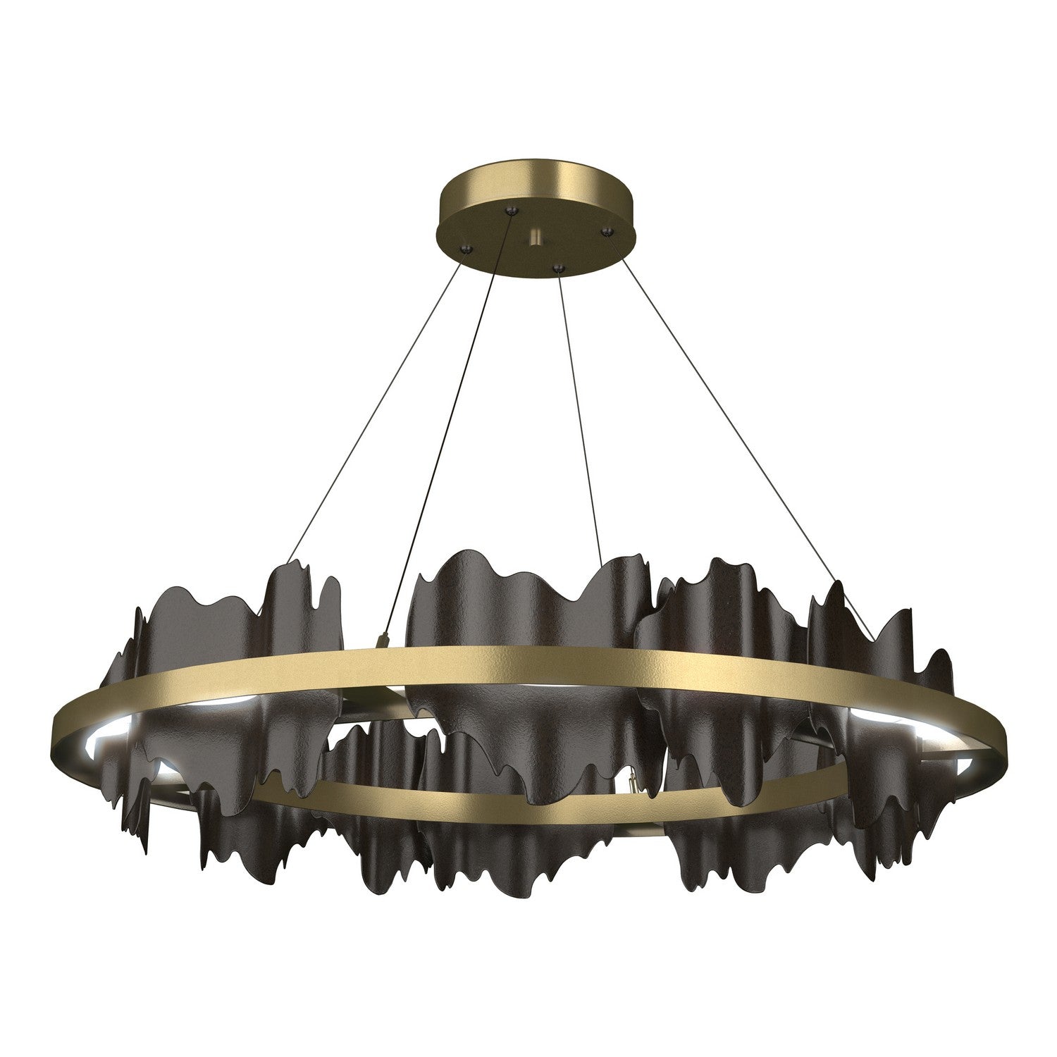 Hubbardton Forge - 139653-LED-STND-86-14 - Hildene Circular LED Pendant - Hildene - Modern Brass