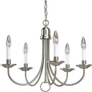 Progress Lighting - P4008-09 - Five Light Chandelier - Five Light - Brushed Nickel