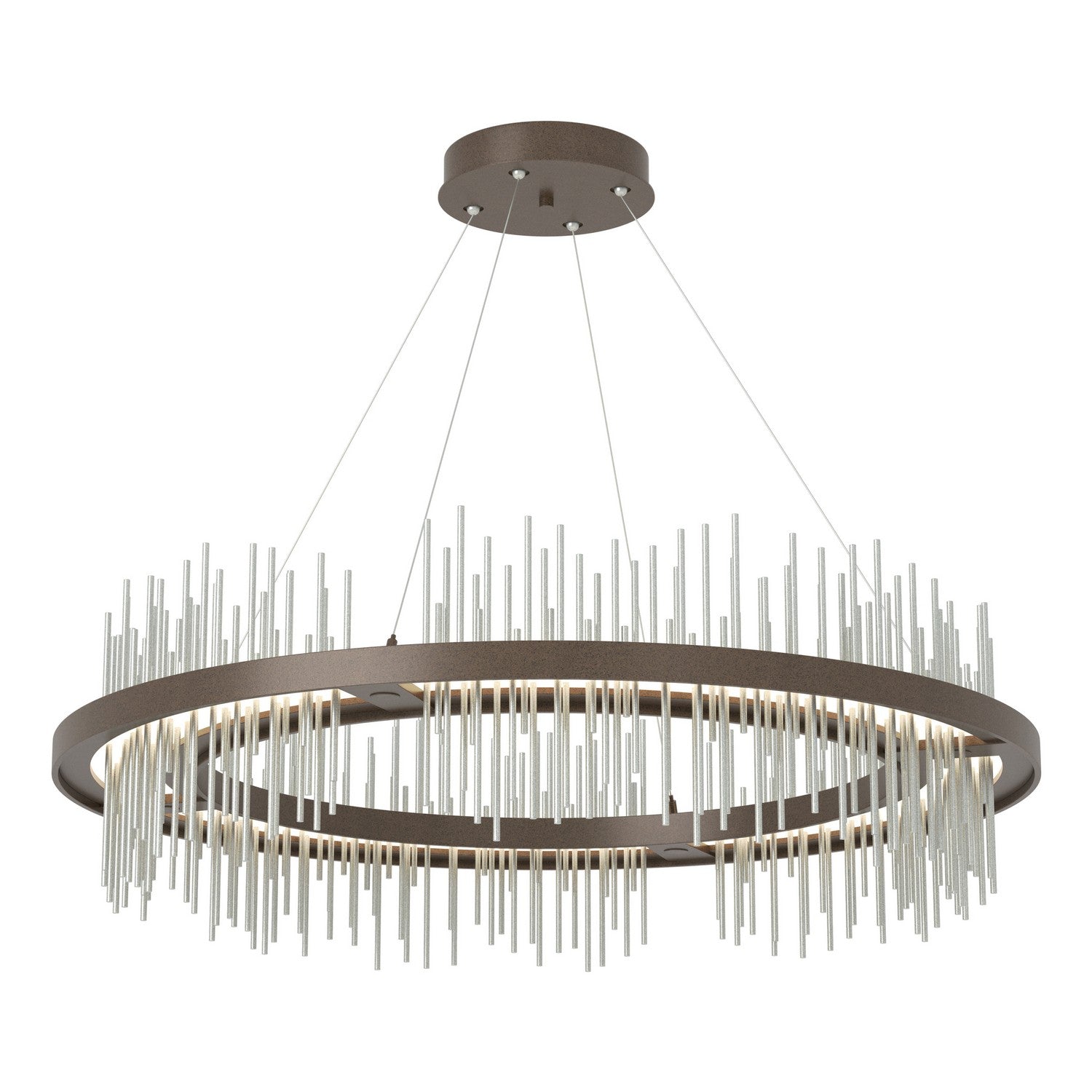 Hubbardton Forge - 139656-LED-STND-05-82 - Gossamer Circular LED Pendant - Gossamer - Bronze