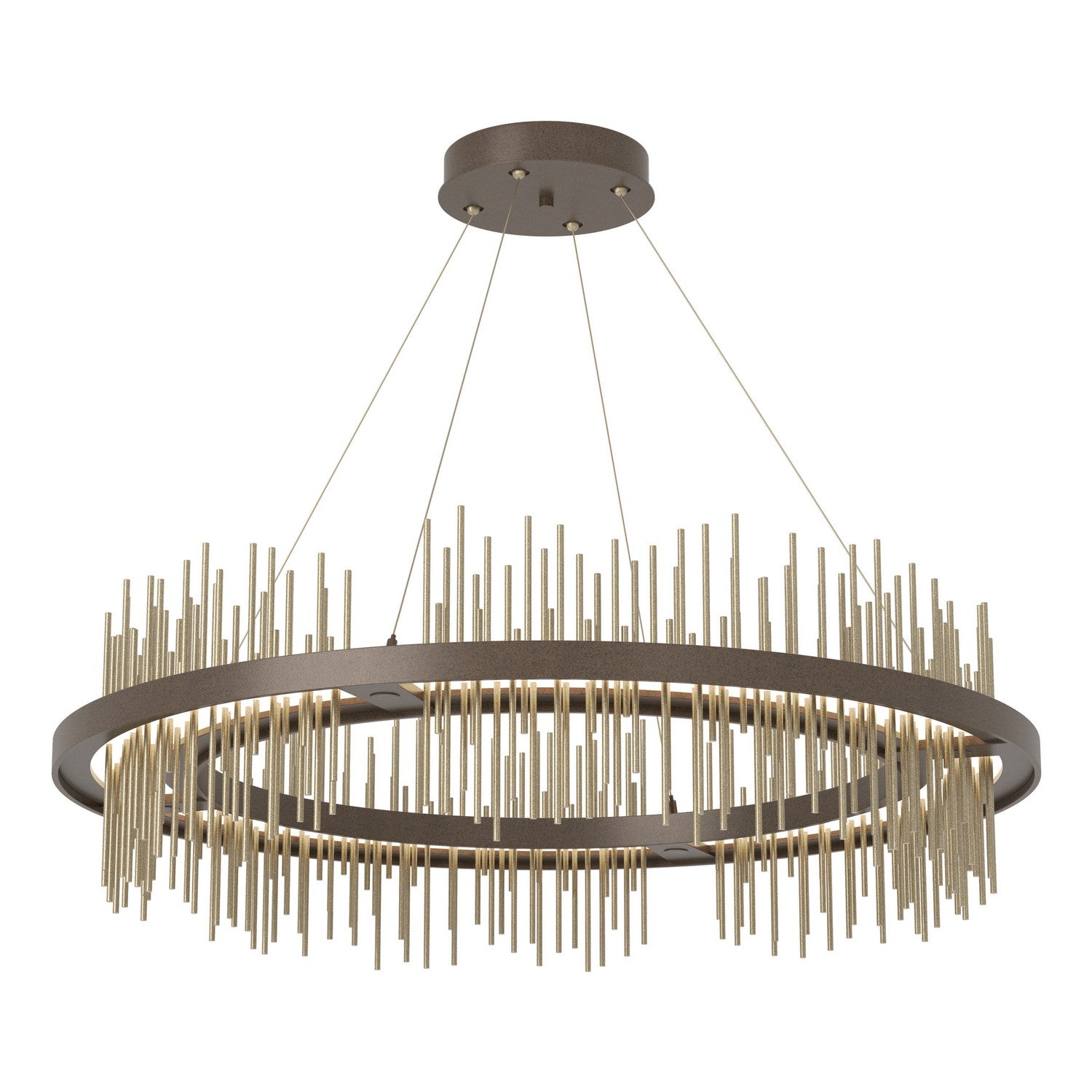Hubbardton Forge - 139656-LED-STND-05-84 - Gossamer Circular LED Pendant - Gossamer - Bronze