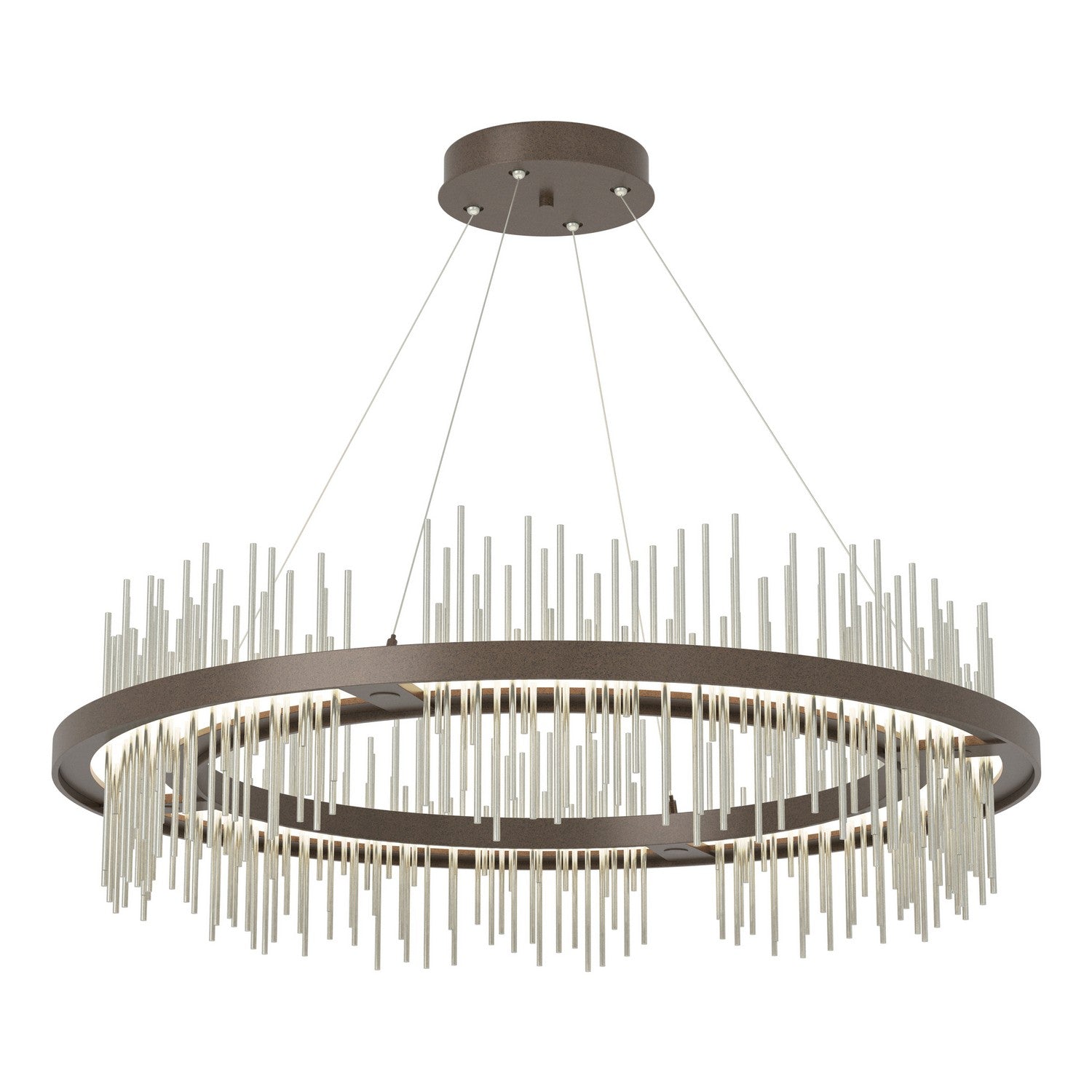 Hubbardton Forge - 139656-LED-STND-05-85 - Gossamer Circular LED Pendant - Gossamer - Bronze