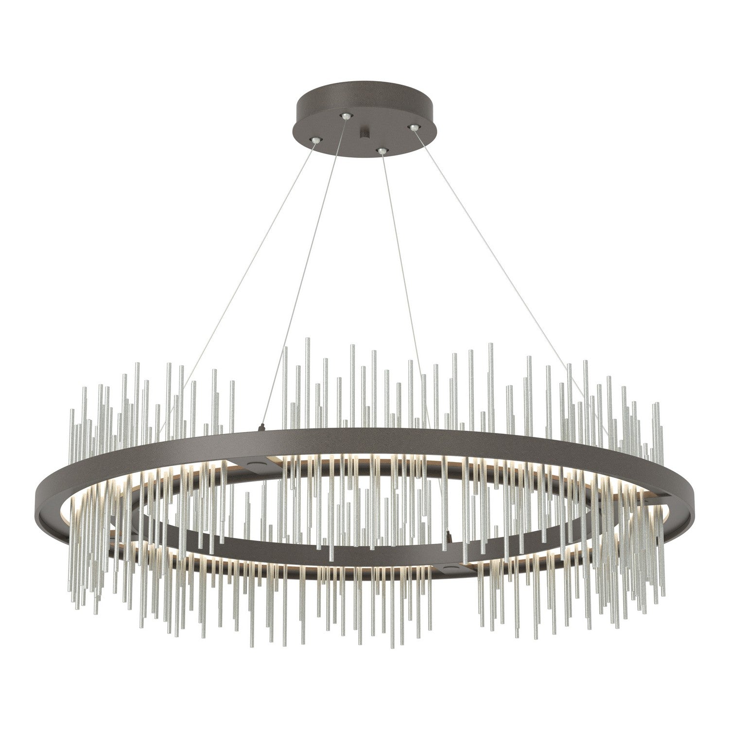 Hubbardton Forge - 139656-LED-STND-07-82 - Gossamer Circular LED Pendant - Gossamer - Dark Smoke