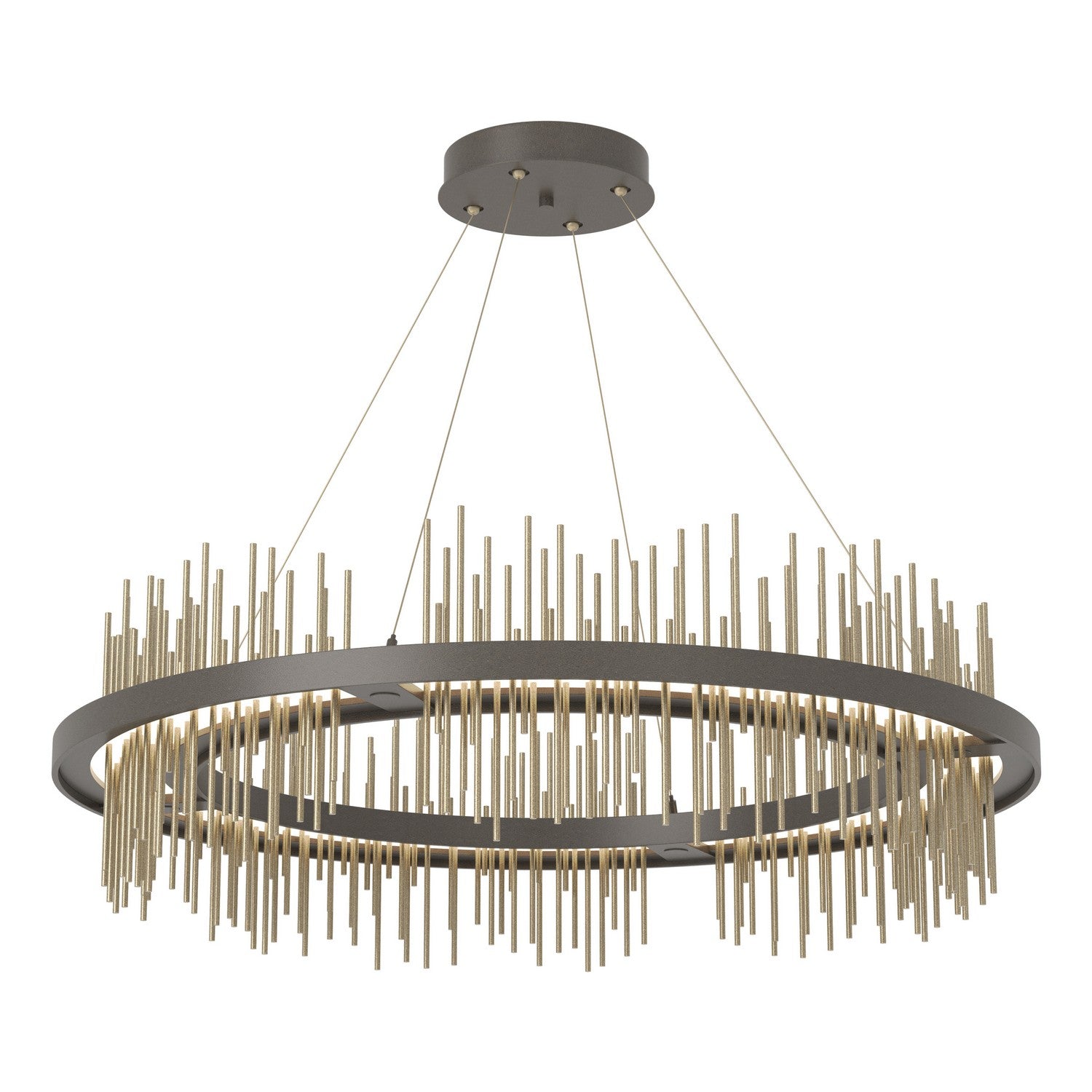 Hubbardton Forge - 139656-LED-STND-07-84 - Gossamer Circular LED Pendant - Gossamer - Dark Smoke