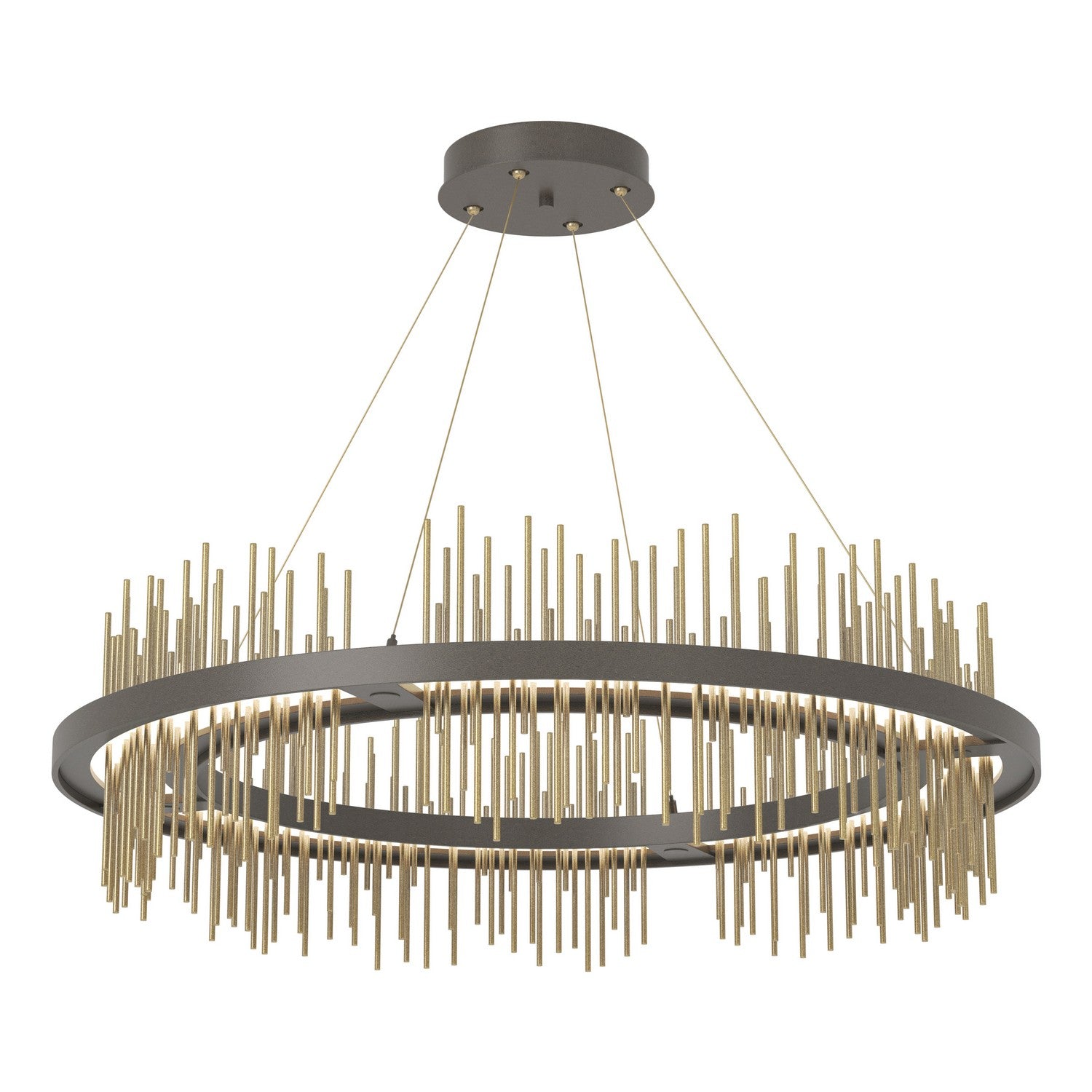 Hubbardton Forge - 139656-LED-STND-07-86 - Gossamer Circular LED Pendant - Gossamer - Dark Smoke