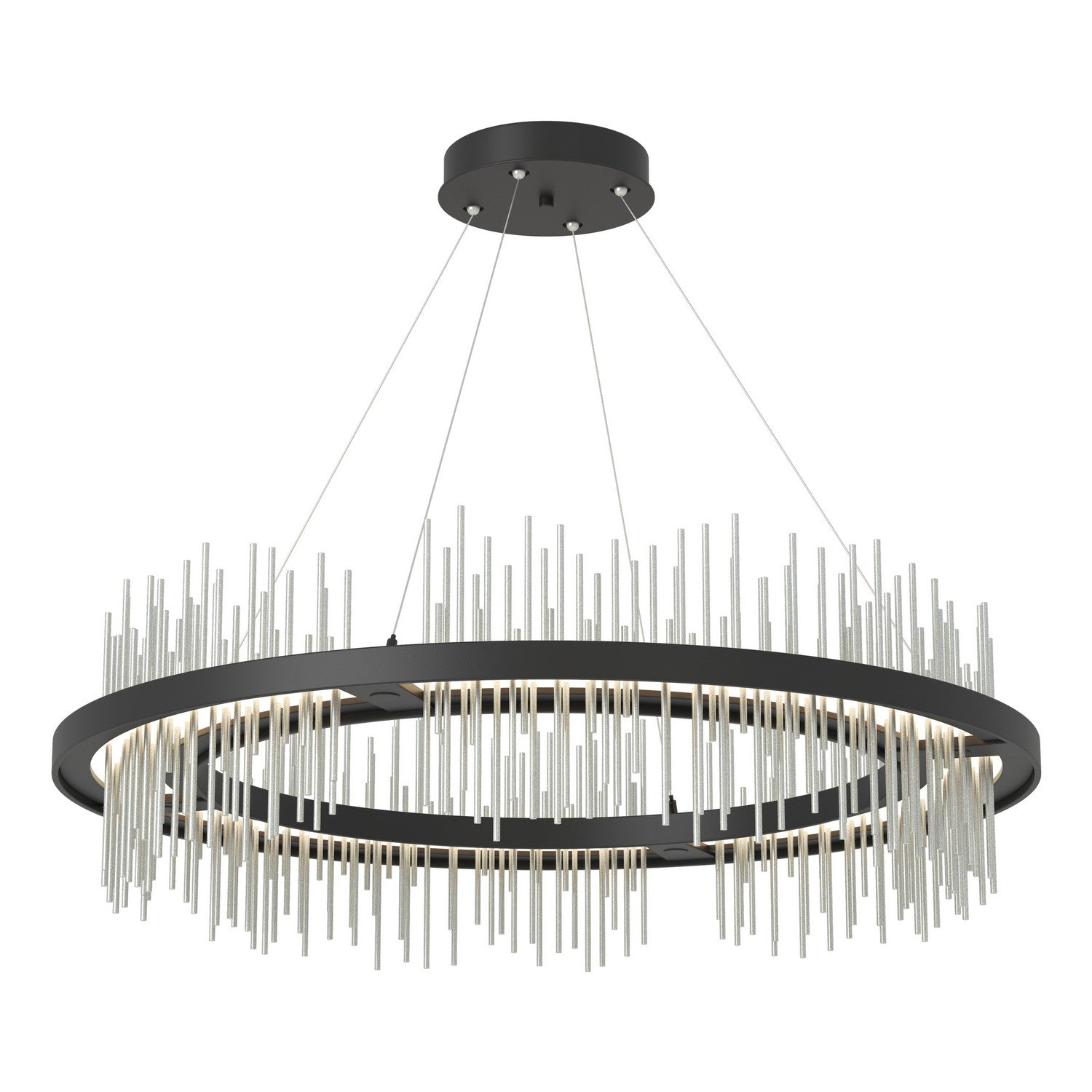 Hubbardton Forge - 139656-LED-STND-10-82 - Gossamer Circular LED Pendant - Gossamer - Black