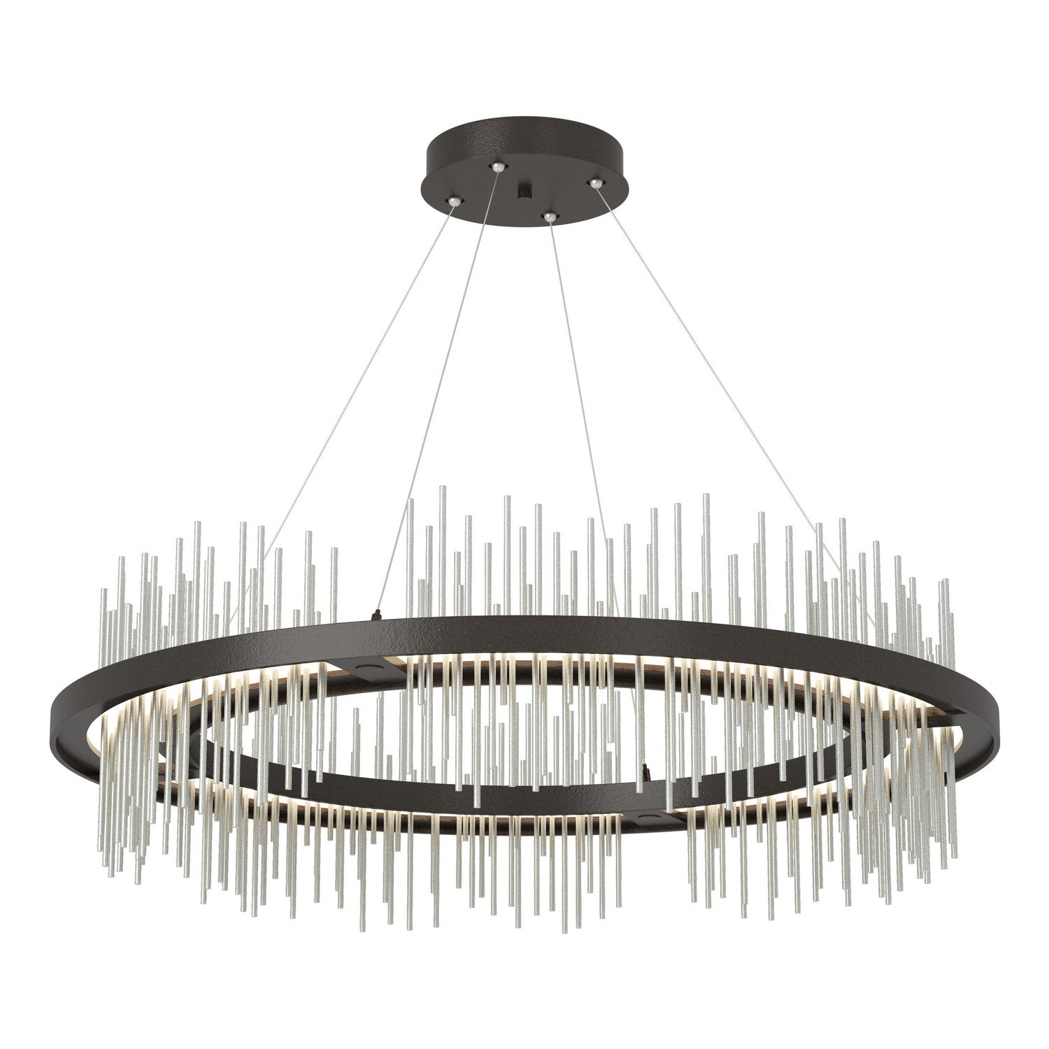 Hubbardton Forge - 139656-LED-STND-14-82 - Gossamer Circular LED Pendant - Gossamer - Oil Rubbed Bronze