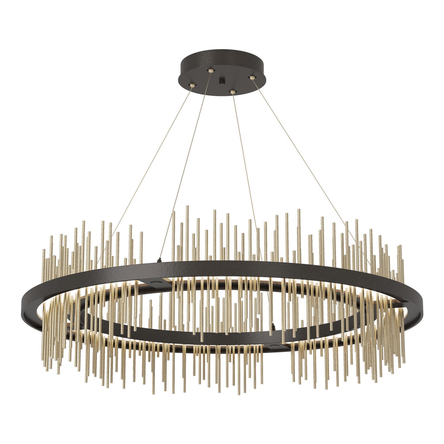 Hubbardton Forge - 139656-LED-STND-14-84 - Gossamer Circular LED Pendant - Gossamer - Oil Rubbed Bronze