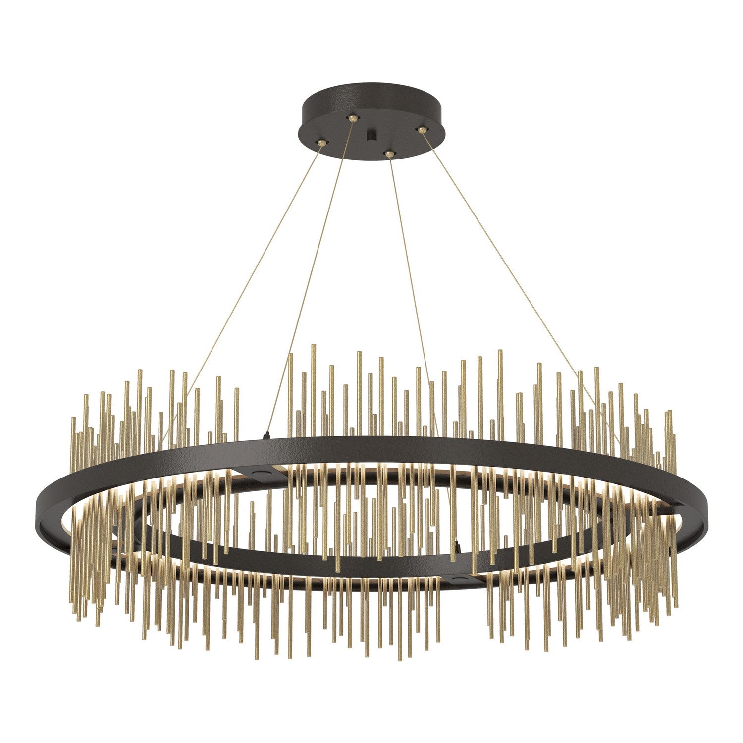 Hubbardton Forge - 139656-LED-STND-14-86 - Gossamer Circular LED Pendant - Gossamer - Oil Rubbed Bronze