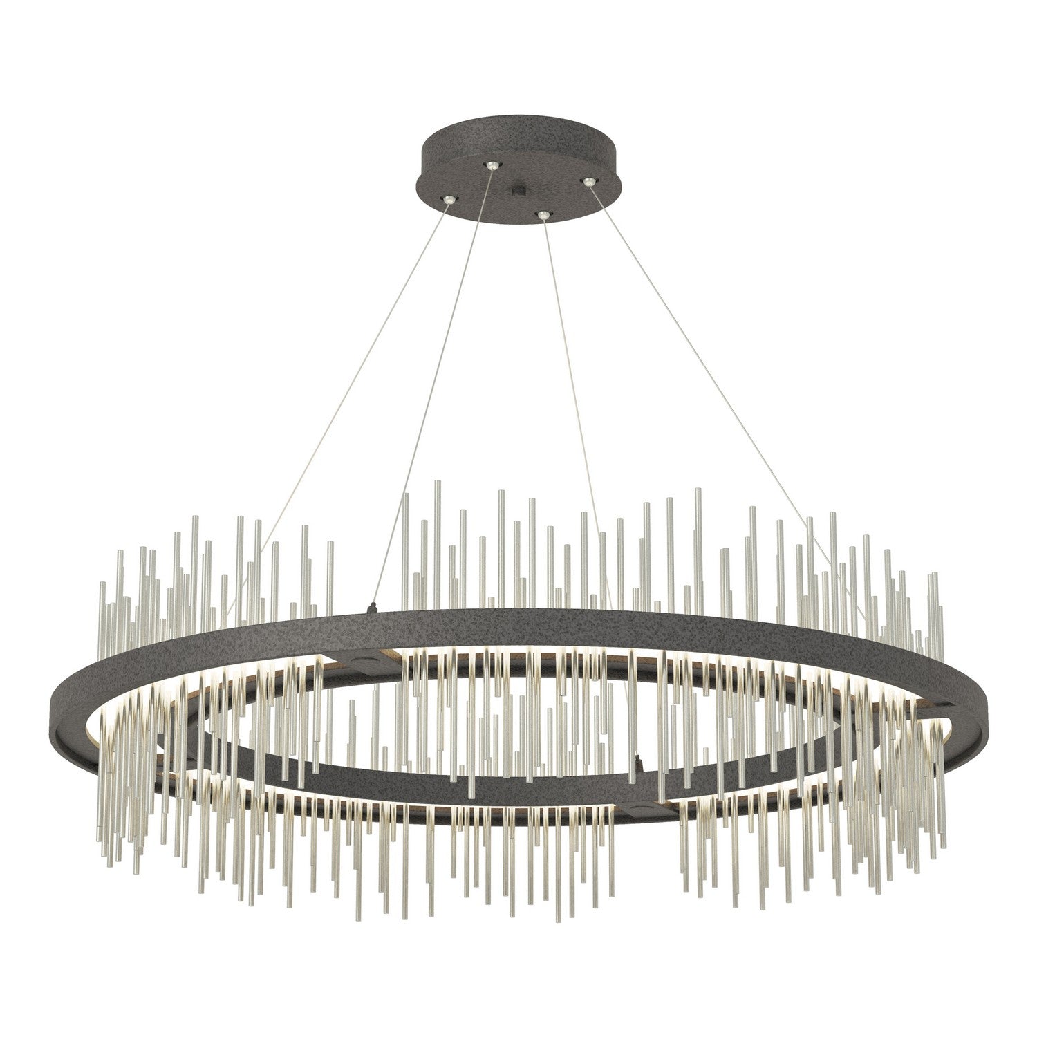 Hubbardton Forge - 139656-LED-STND-20-85 - Gossamer Circular LED Pendant - Gossamer - Natural Iron