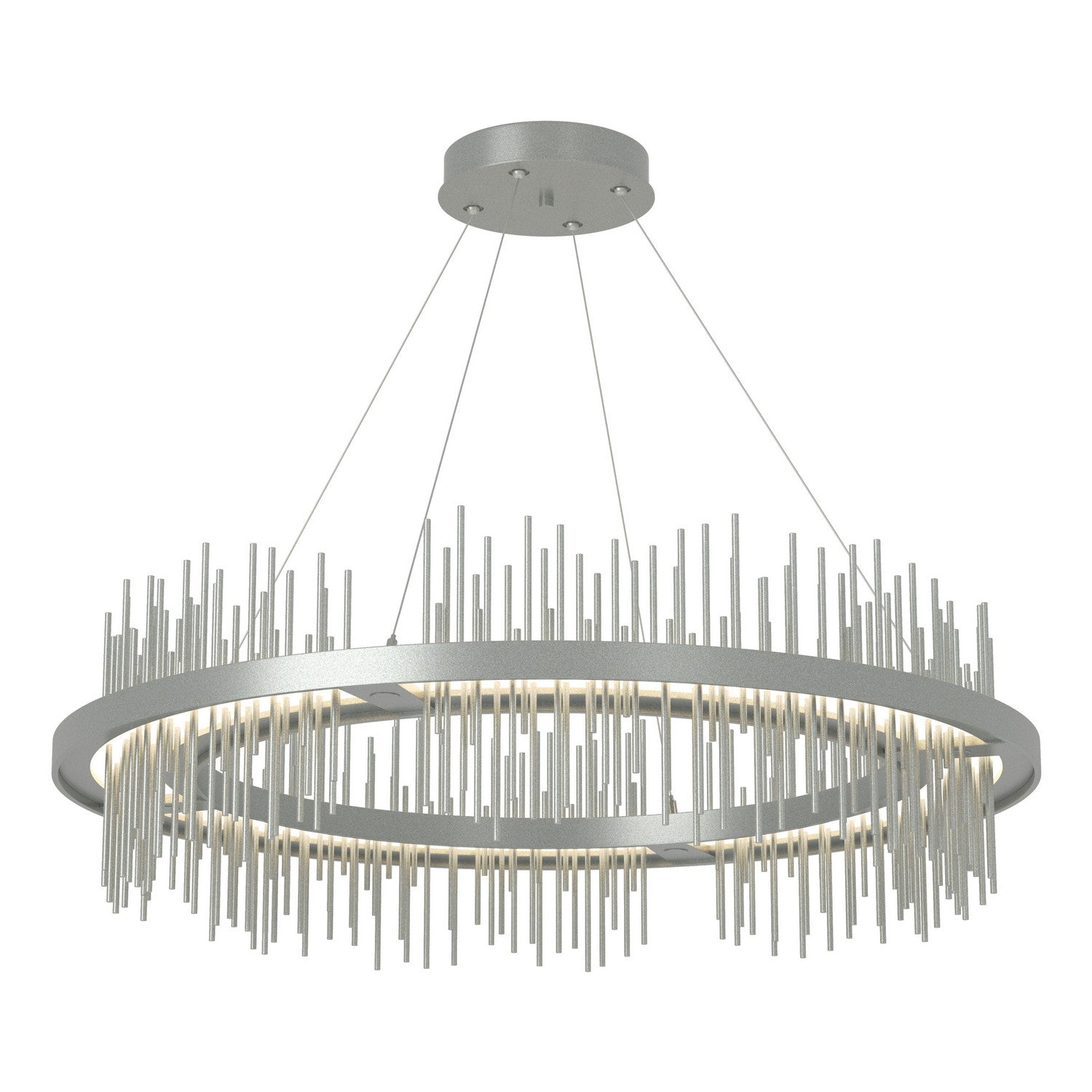 Hubbardton Forge - 139656-LED-STND-82-82 - Gossamer Circular LED Pendant - Gossamer - Vintage Platinum
