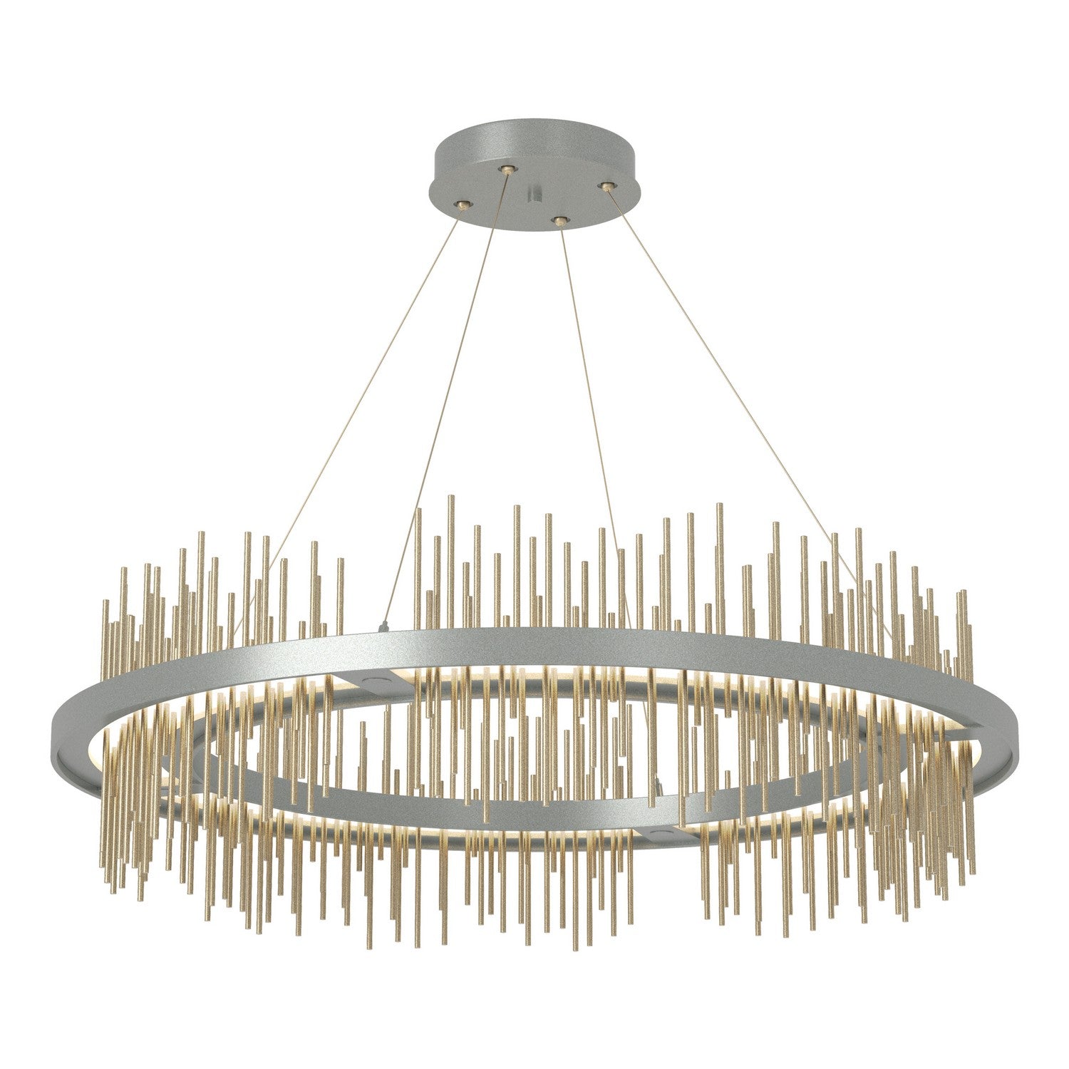 Hubbardton Forge - 139656-LED-STND-82-84 - Gossamer Circular LED Pendant - Gossamer - Vintage Platinum