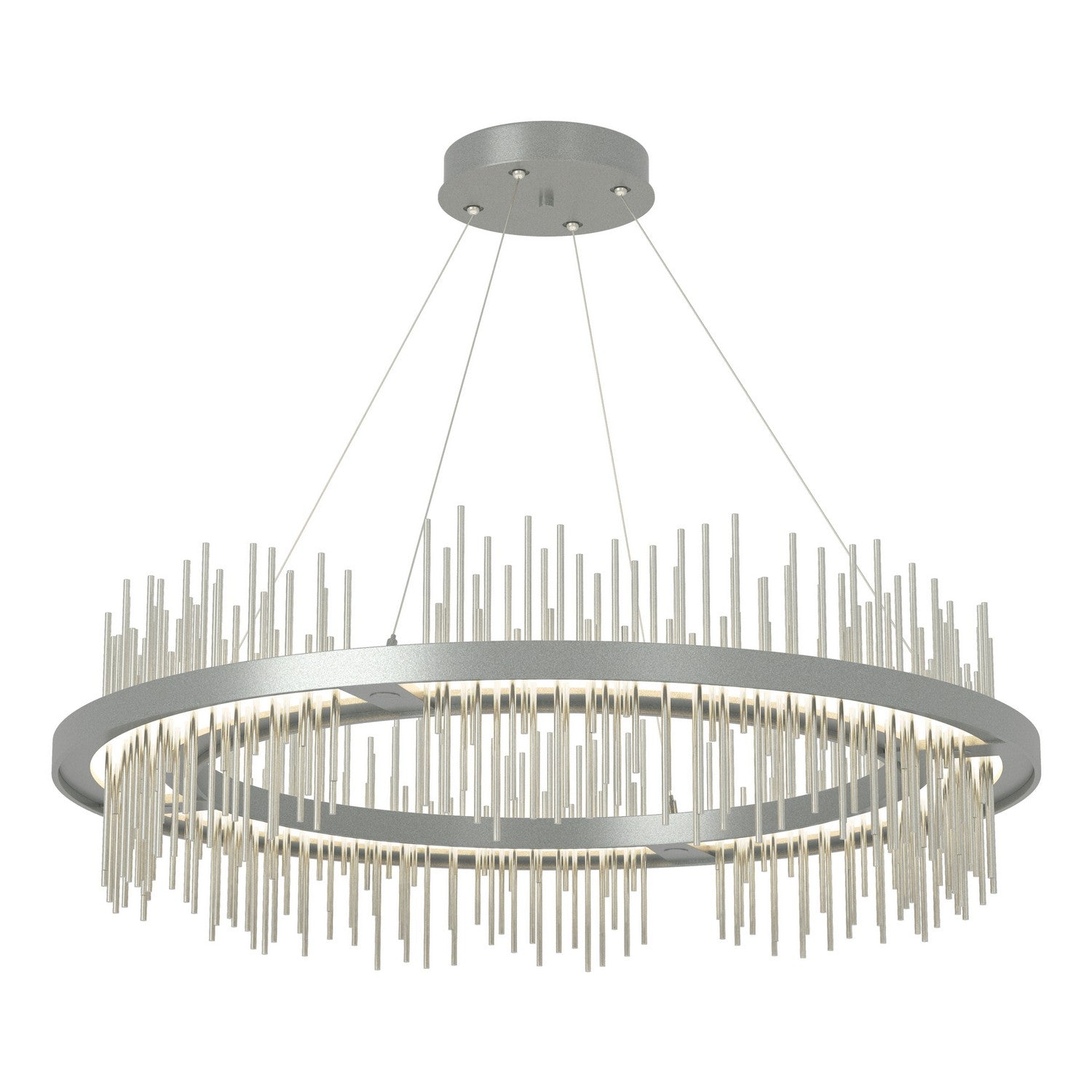 Hubbardton Forge - 139656-LED-STND-82-85 - Gossamer Circular LED Pendant - Gossamer - Vintage Platinum