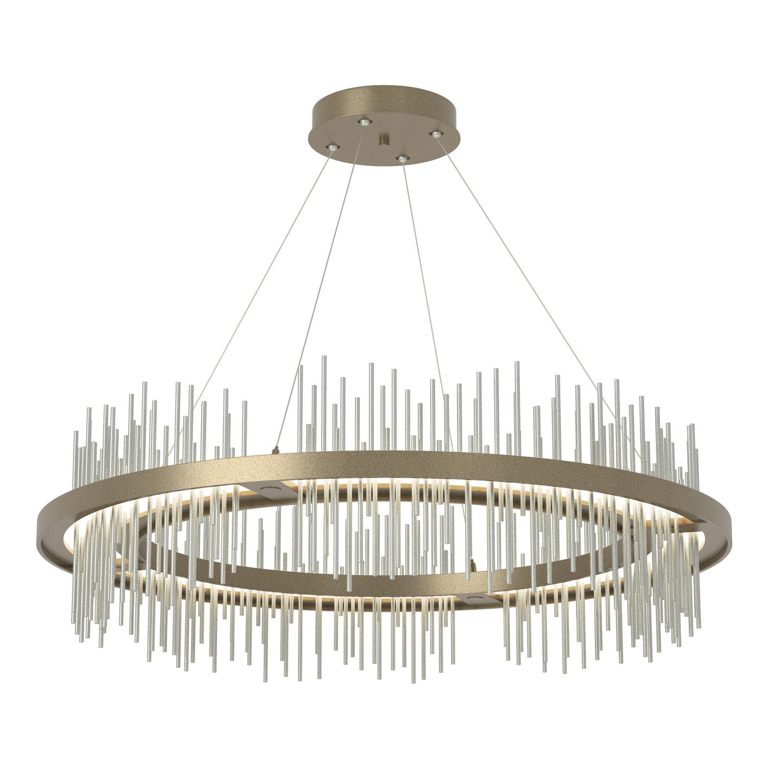 Hubbardton Forge - 139656-LED-STND-84-82 - Gossamer Circular LED Pendant - Gossamer - Soft Gold