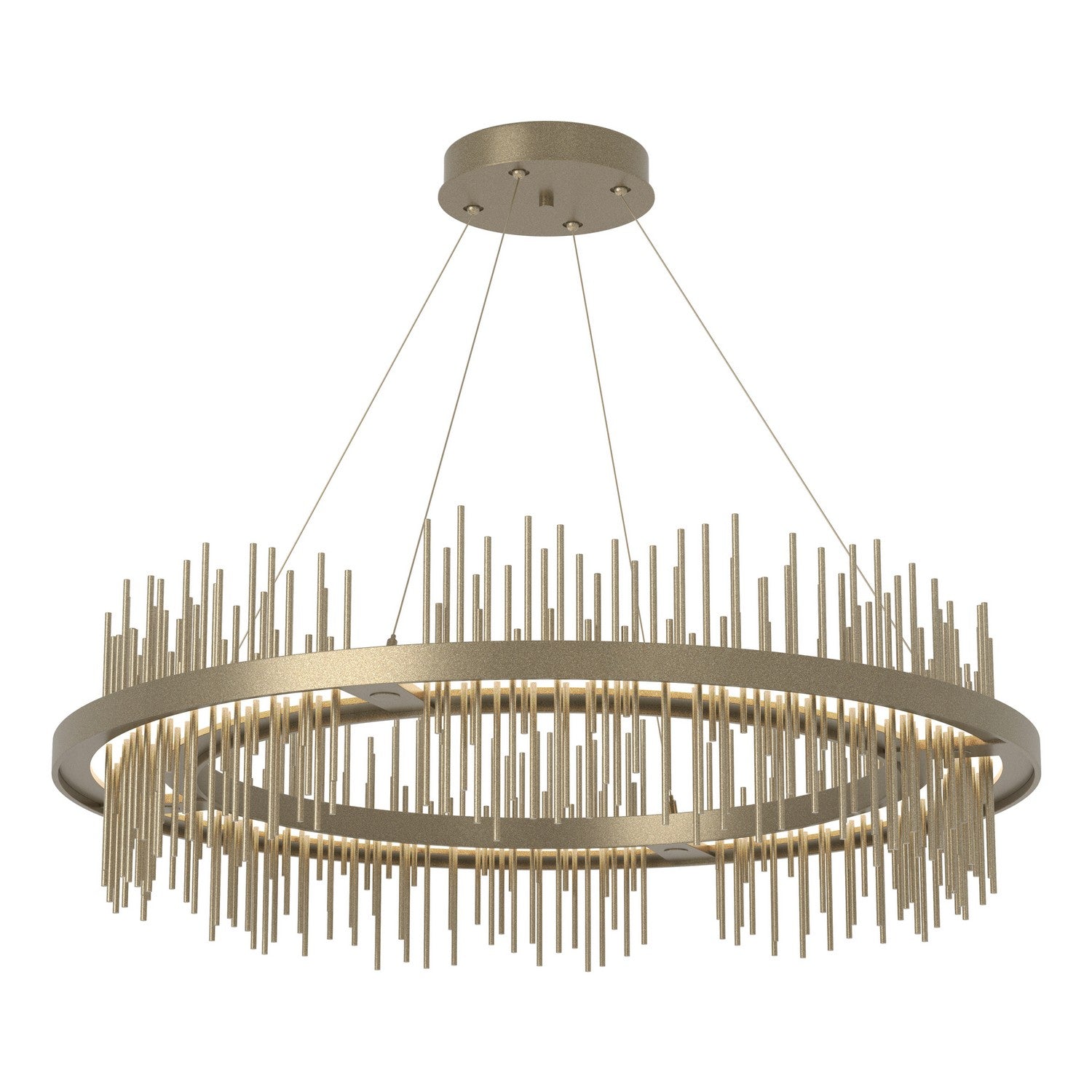 Hubbardton Forge - 139656-LED-STND-84-84 - Gossamer Circular LED Pendant - Gossamer - Soft Gold