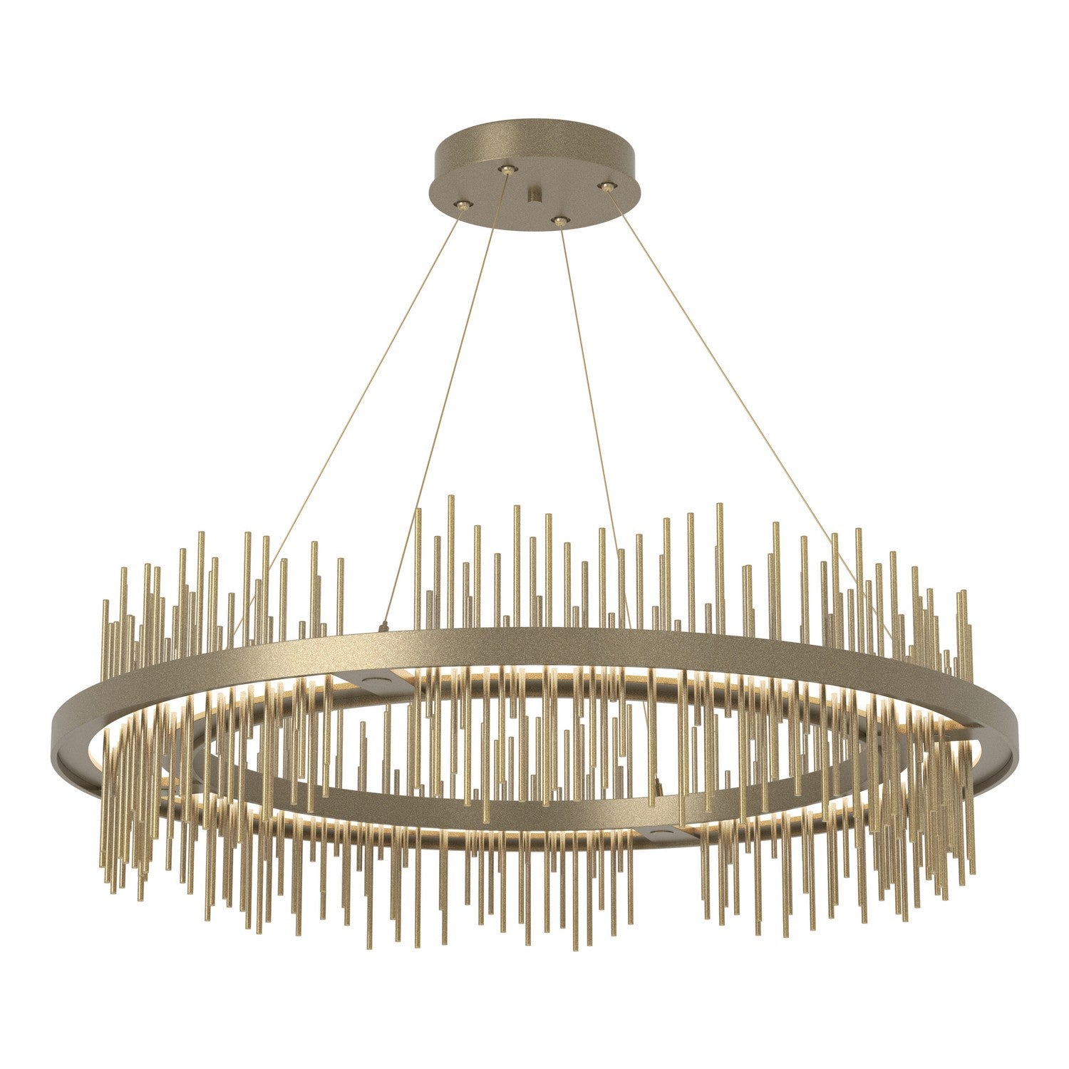 Hubbardton Forge - 139656-LED-STND-84-86 - Gossamer Circular LED Pendant - Gossamer - Soft Gold