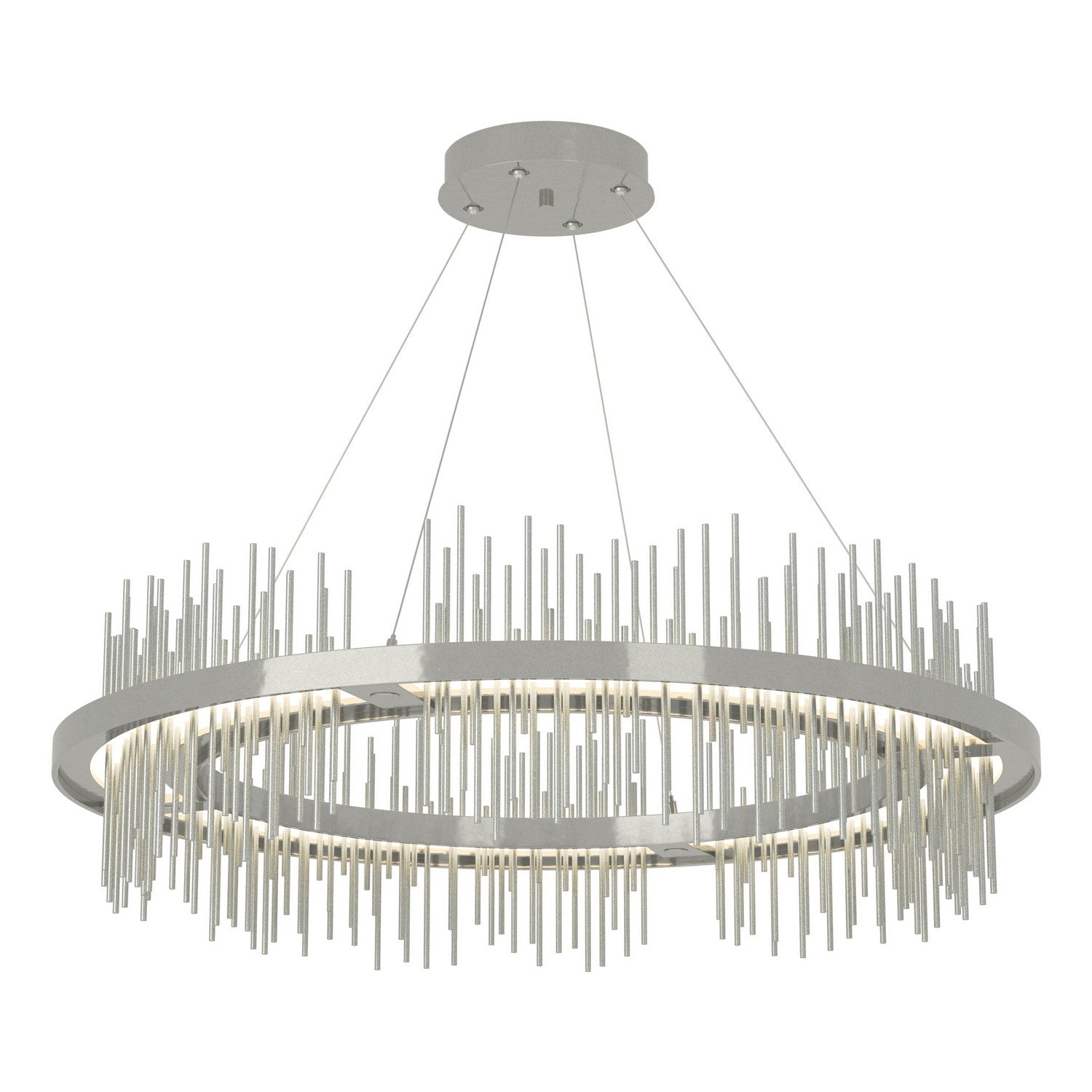 Hubbardton Forge - 139656-LED-STND-85-82 - Gossamer Circular LED Pendant - Gossamer - Sterling