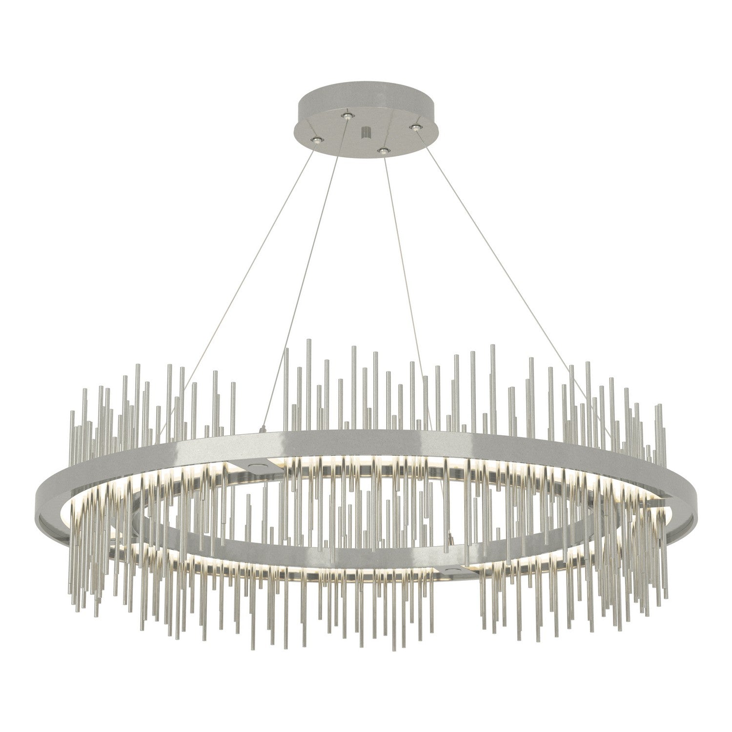 Hubbardton Forge - 139656-LED-STND-85-85 - Gossamer Circular LED Pendant - Gossamer - Sterling