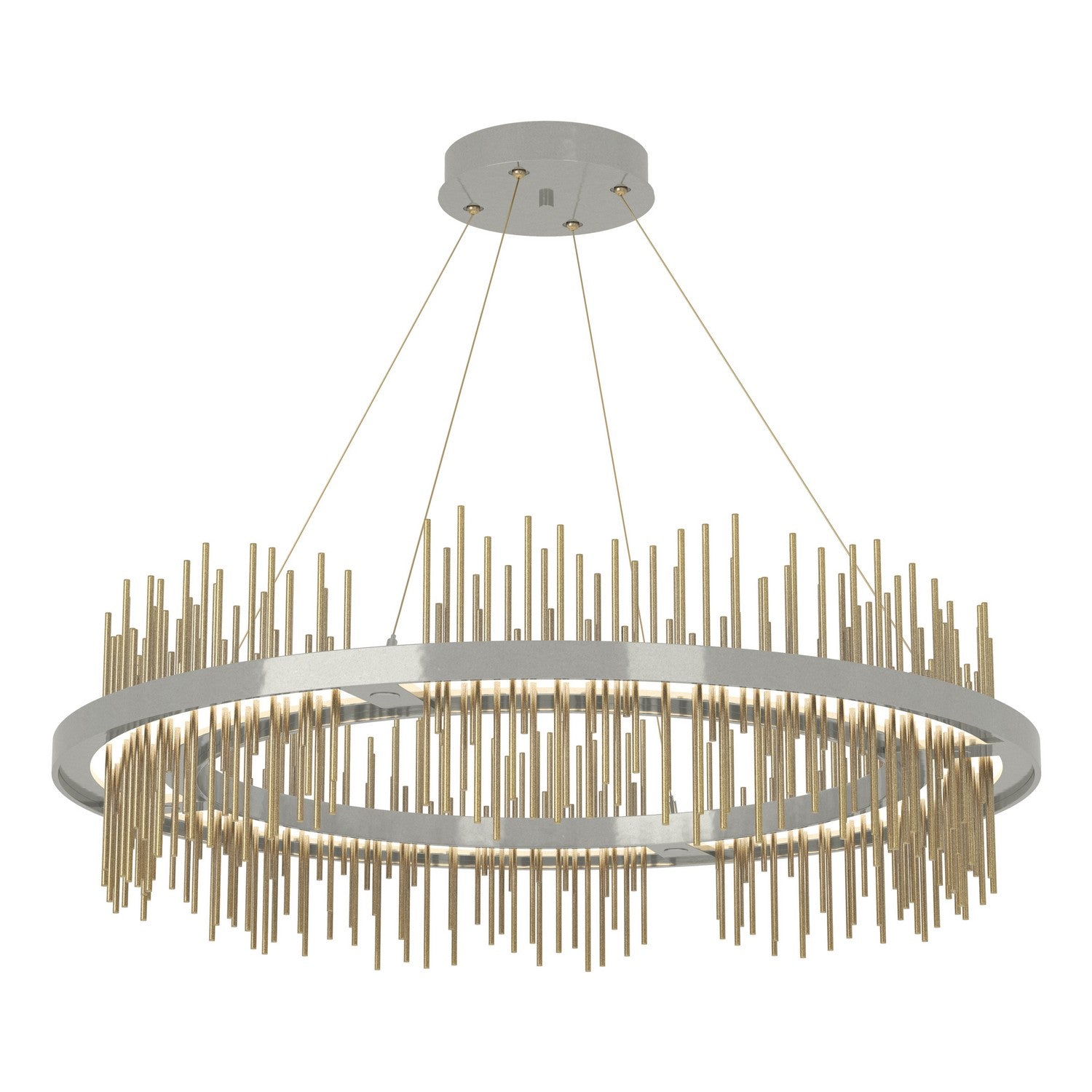 Hubbardton Forge - 139656-LED-STND-85-86 - Gossamer Circular LED Pendant - Gossamer - Sterling