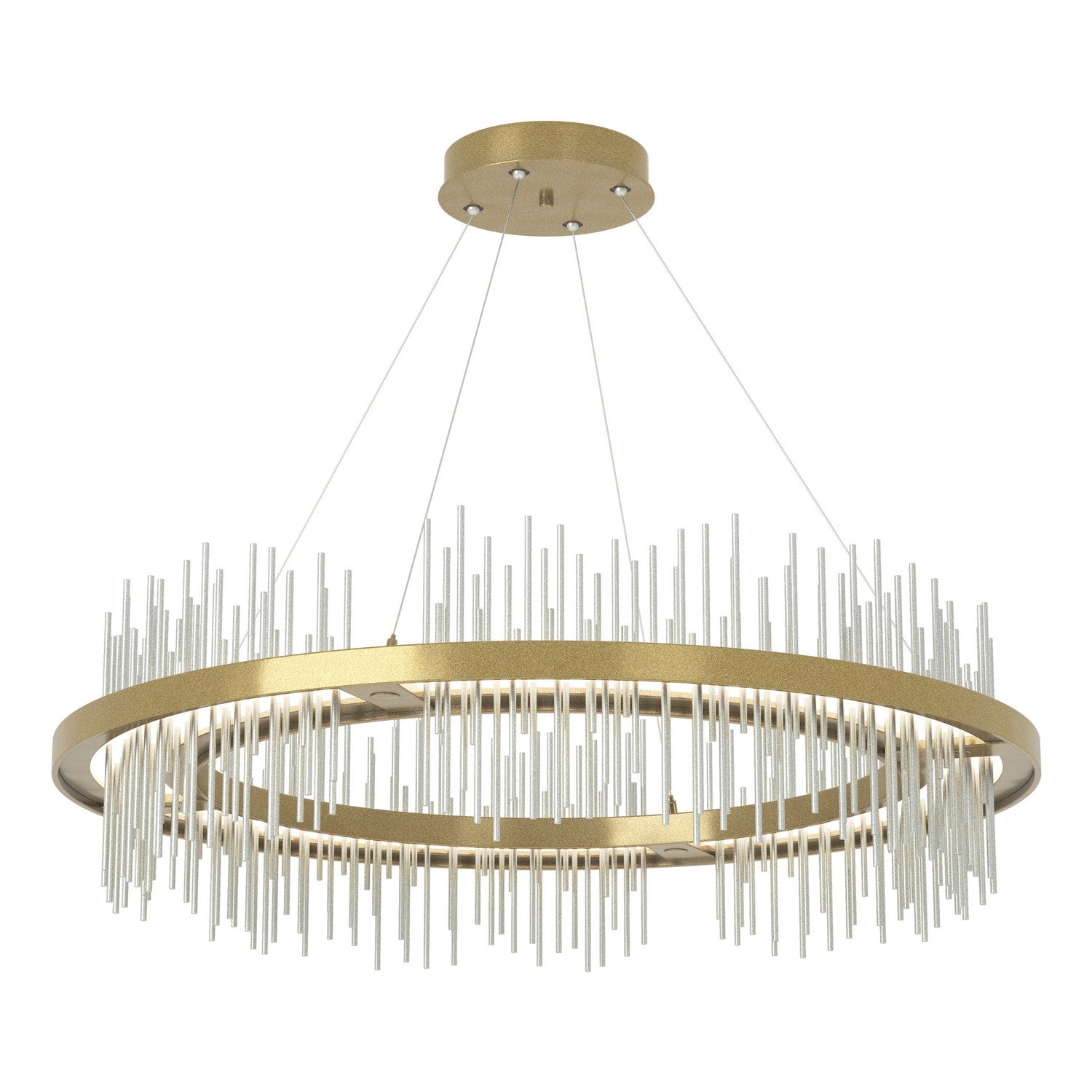 Hubbardton Forge - 139656-LED-STND-86-82 - Gossamer Circular LED Pendant - Gossamer - Modern Brass