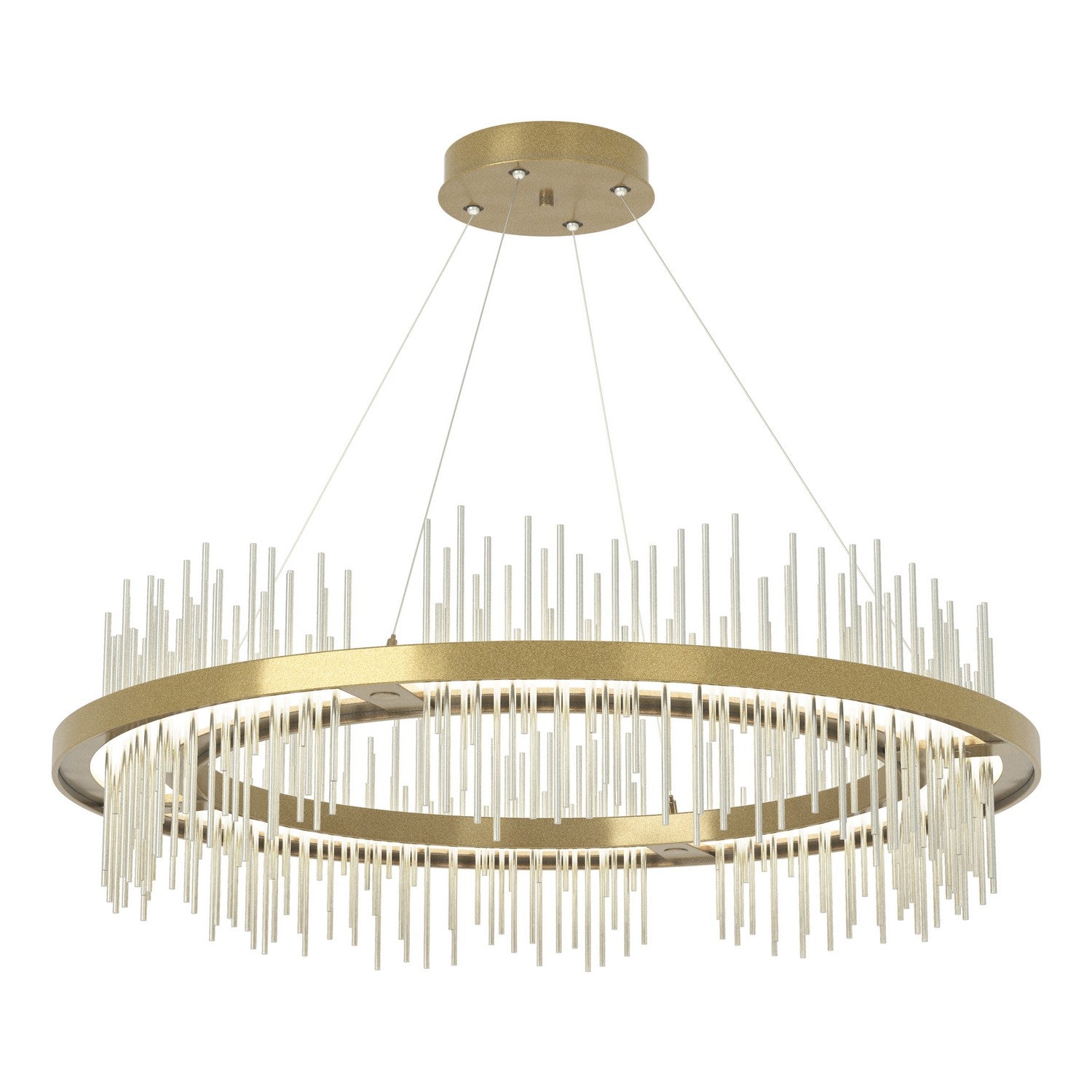 Hubbardton Forge - 139656-LED-STND-86-85 - Gossamer Circular LED Pendant - Gossamer - Modern Brass