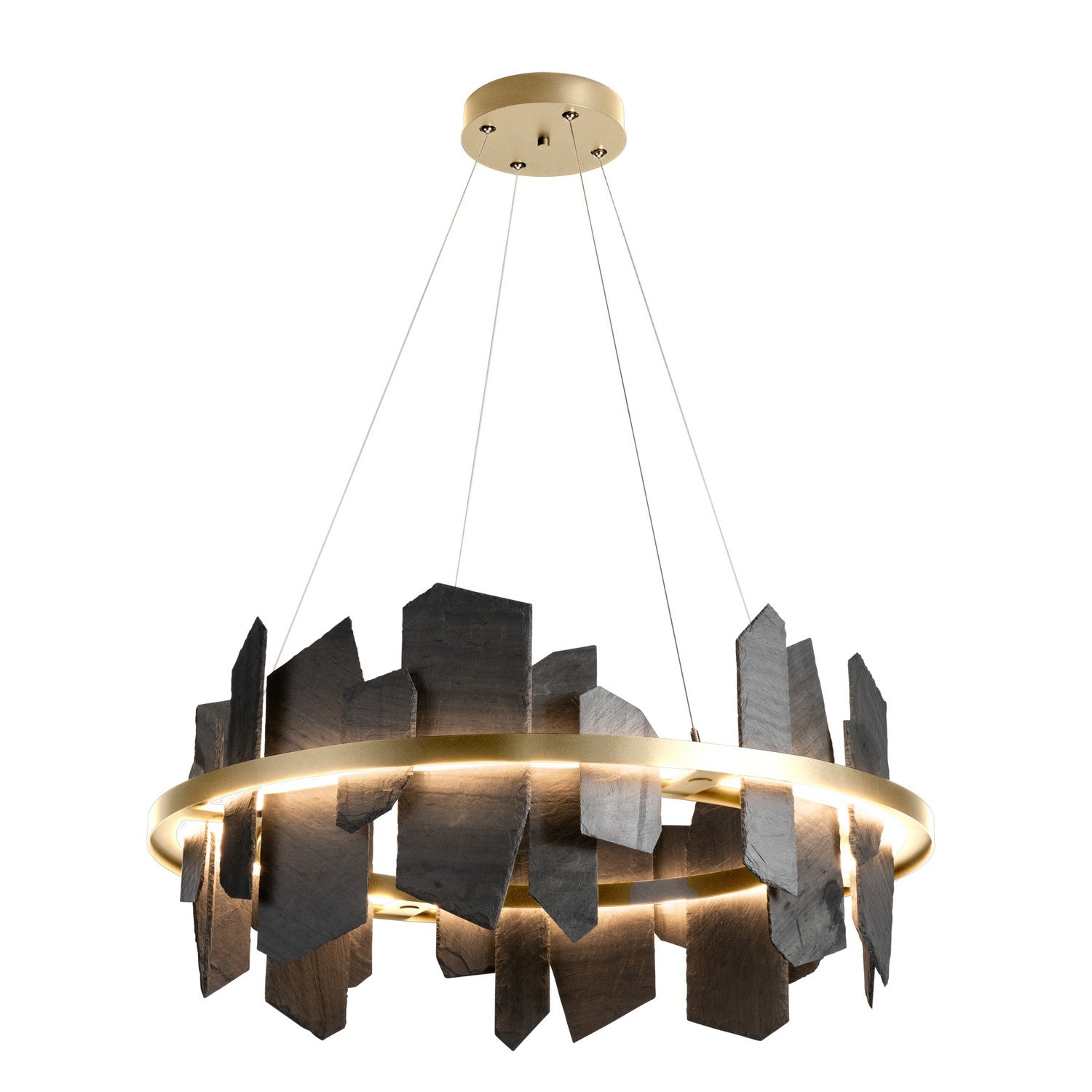 Hubbardton Forge - 139665-LED-STND-89-SL - Ardesia Circular LED Pendant - Ardesia - Ink