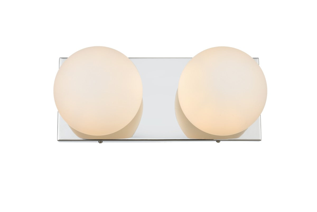 Elegant Lighting - LD7303W14CH - Two Light Bath Sconce - Jaylin - Chrome and frosted white