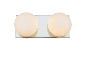 Elegant Lighting - LD7303W14CH - Two Light Bath Sconce - Jaylin - Chrome and frosted white