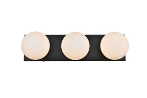 Elegant Lighting - LD7303W22BLK - Three Light Bath Sconce - Jaylin - Black and frosted white