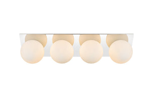 Elegant Lighting - LD7304W29CH - Four Light Bath Sconce - Jillian - Chrome and frosted white