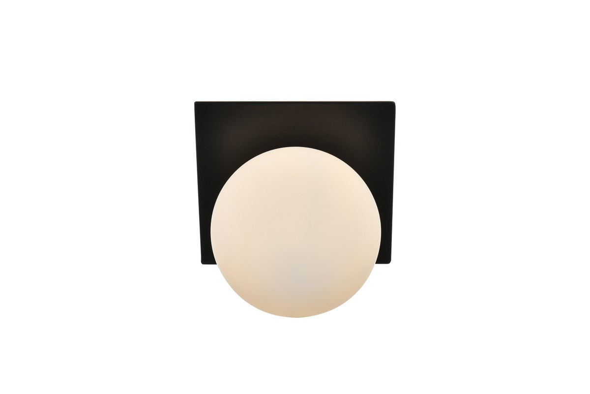 Elegant Lighting - LD7304W7BLK - One Light Bath Sconce - Jillian - Black And Frosted White