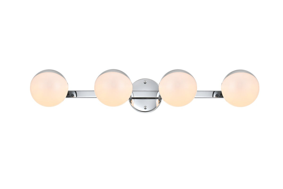 Elegant Lighting - LD7305W29CH - Four Light Bath Sconce - Majesty - Chrome and frosted white