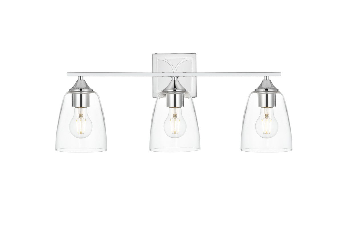 Elegant Lighting - LD7309W24CH - Three Light Bath Sconce - Harris - Chrome And Clear