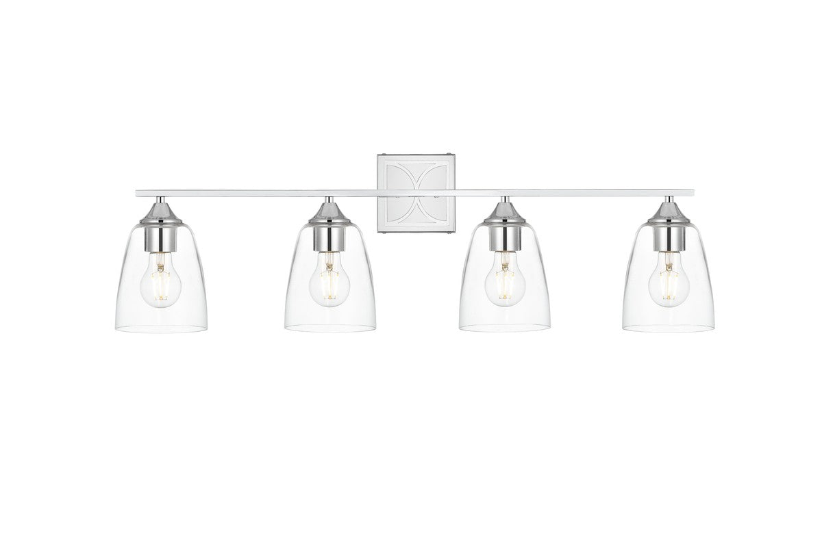 Elegant Lighting - LD7309W34CH - Four Light Bath Sconce - Harris - Chrome And Clear