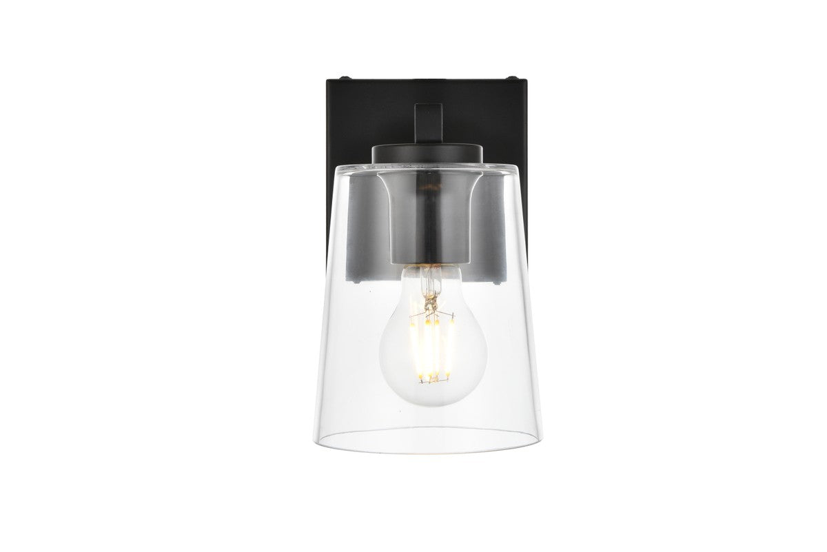 Elegant Lighting - LD7310W5BLK - One Light Bath Sconce - Kacey - Black And Clear