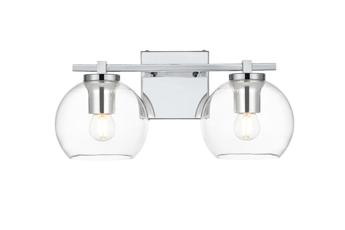 Elegant Lighting - LD7311W15CH - Two Light Bath Sconce - Juelz - Chrome And Clear