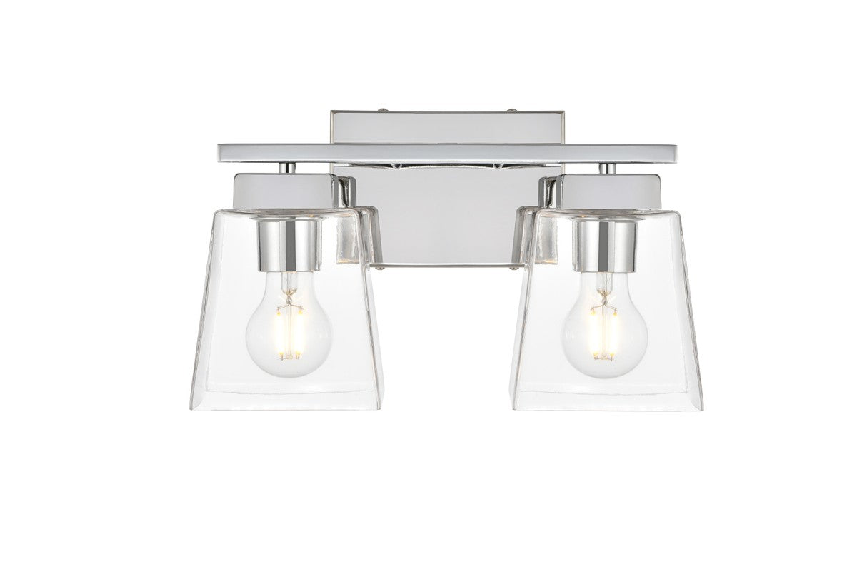 Elegant Lighting - LD7312W14CH - Two Light Bath Sconce - Merrick - Chrome And Clear