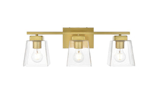 Elegant Lighting - LD7312W23BRA - Three Light Bath Sconce - Merrick - Brass And Clear