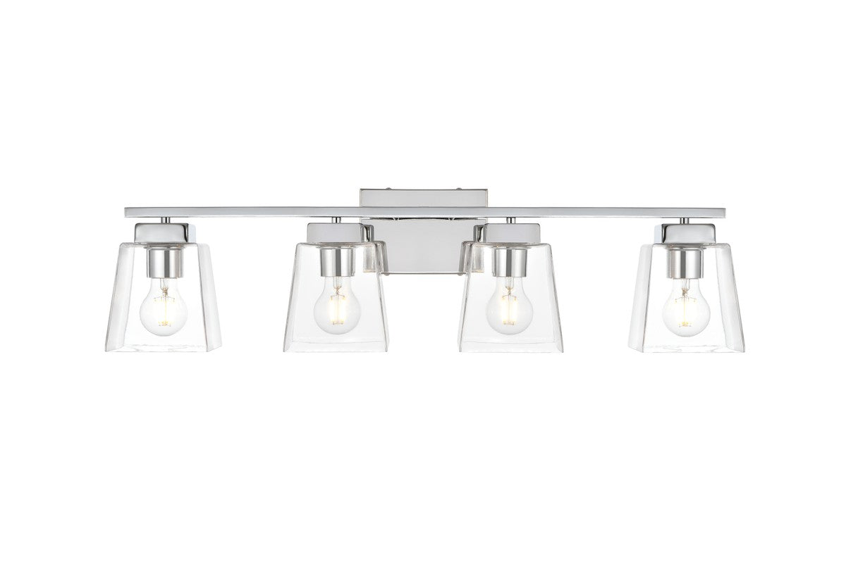 Elegant Lighting - LD7312W32CH - Four Light Bath Sconce - Merrick - Chrome and Clear