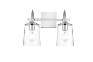 Elegant Lighting - LD7313W14CH - Two Light Bath Sconce - Avani - Chrome And Clear