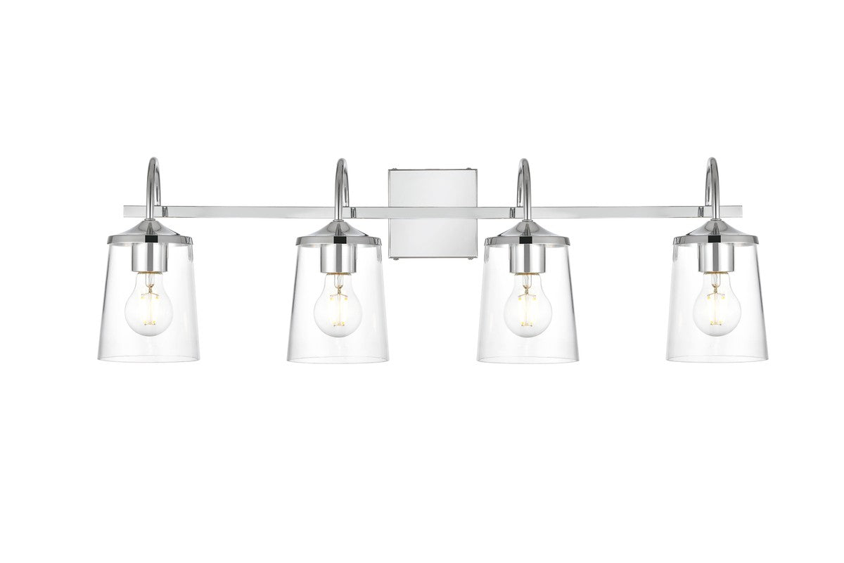 Elegant Lighting - LD7313W33CH - Four Light Bath Sconce - Avani - Chrome And Clear