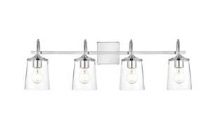 Elegant Lighting - LD7313W33CH - Four Light Bath Sconce - Avani - Chrome And Clear