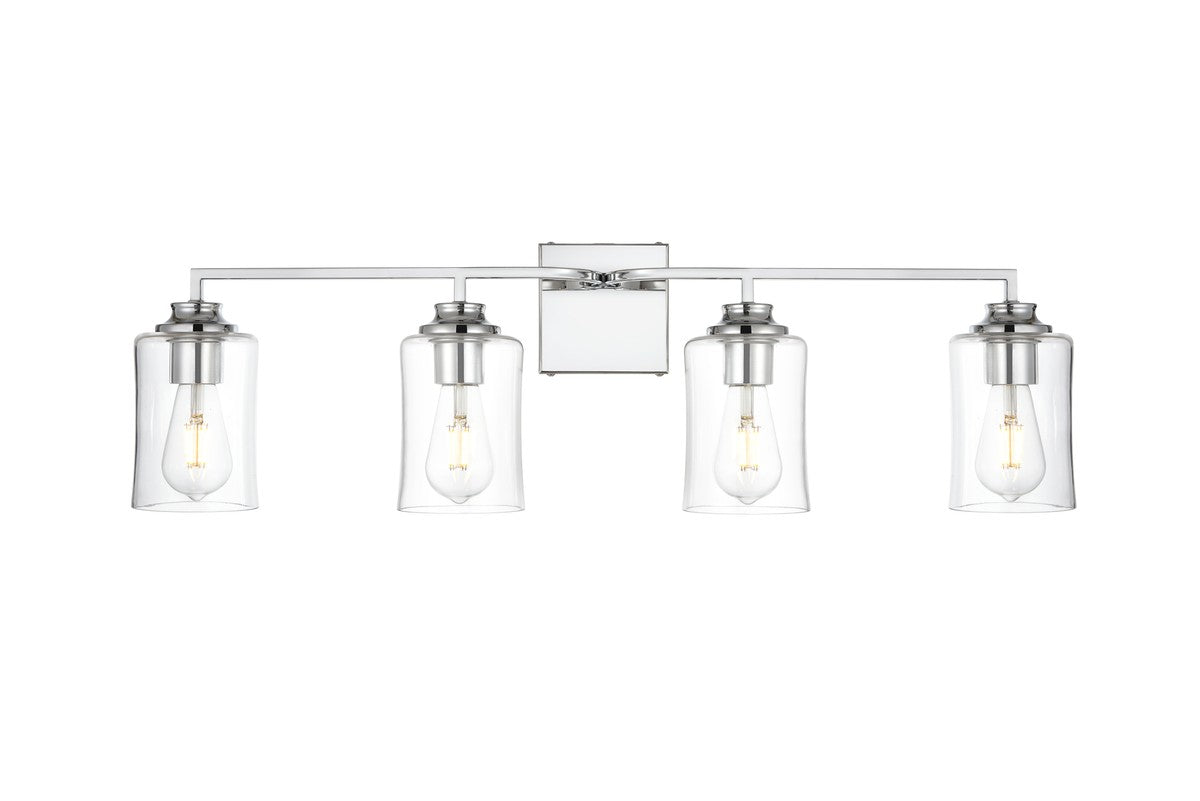 Elegant Lighting - LD7314W32CH - Four Light Bath Sconce - Ronnie - Chrome and Clear